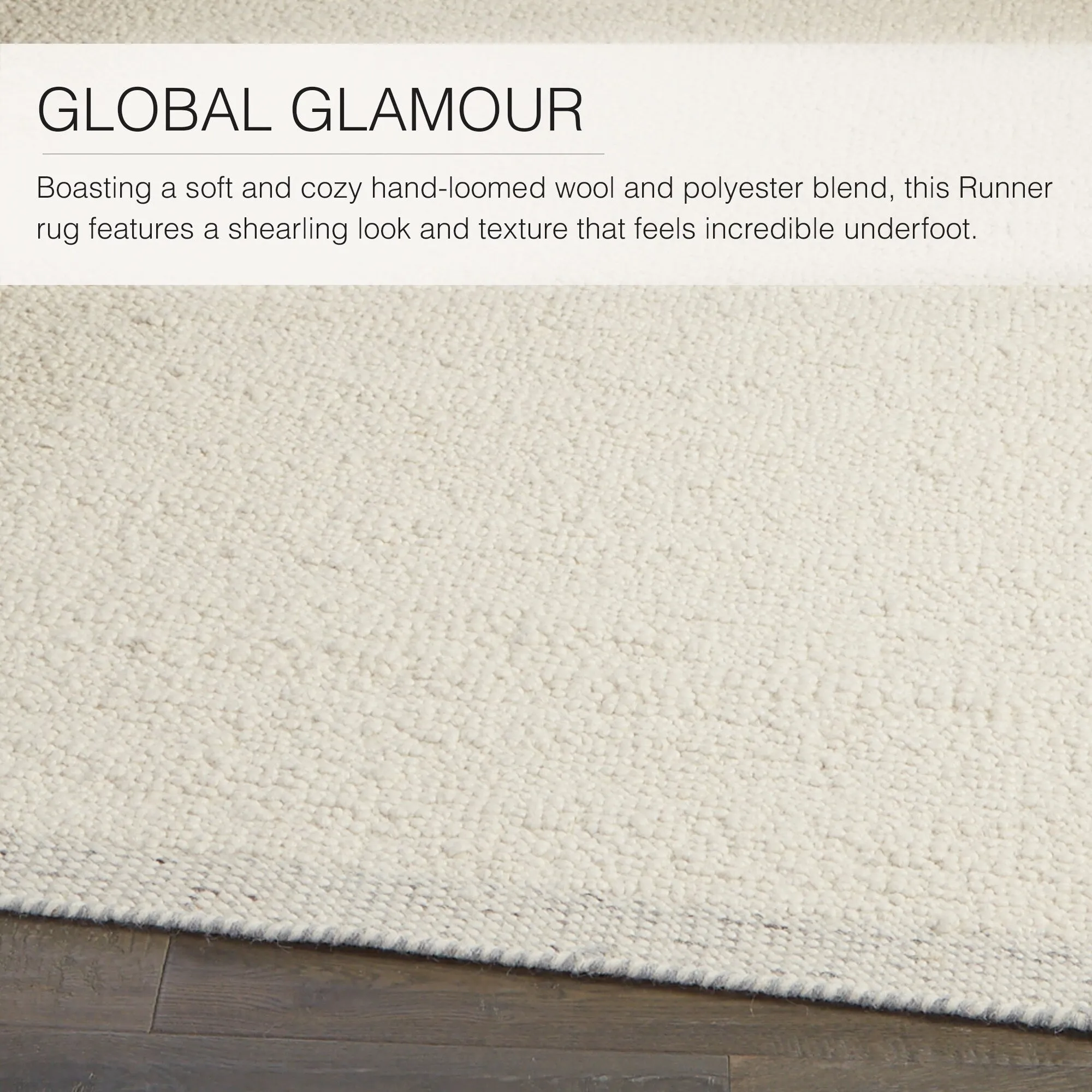 Jayda Handmade Solid Cream/ Light Gray Area Rug
