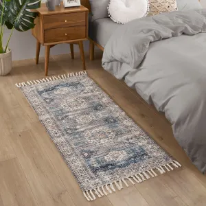 Jessica Simpson Machine Washable. Slip Resistant Accent and Runner Rugs with Fringe