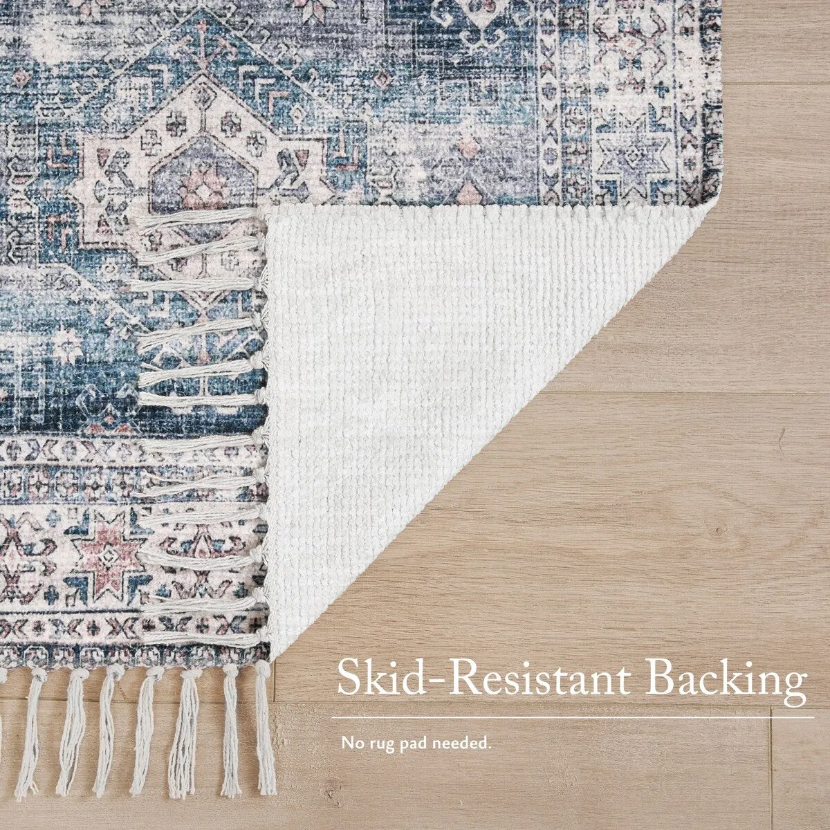 Jessica Simpson Machine Washable. Slip Resistant Accent and Runner Rugs with Fringe