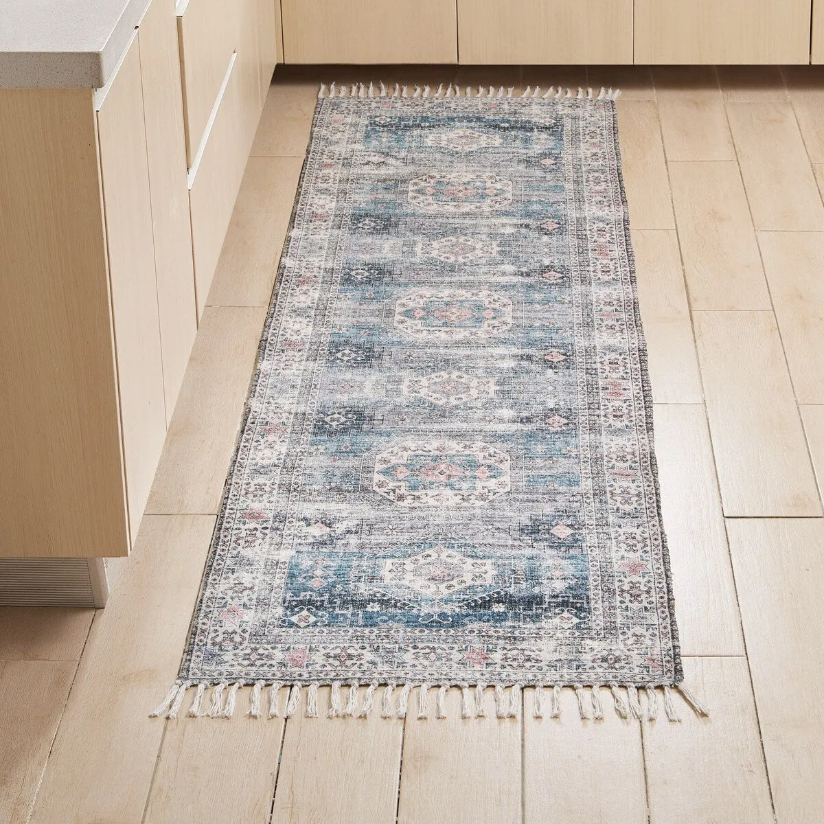 Jessica Simpson Machine Washable. Slip Resistant Accent and Runner Rugs with Fringe