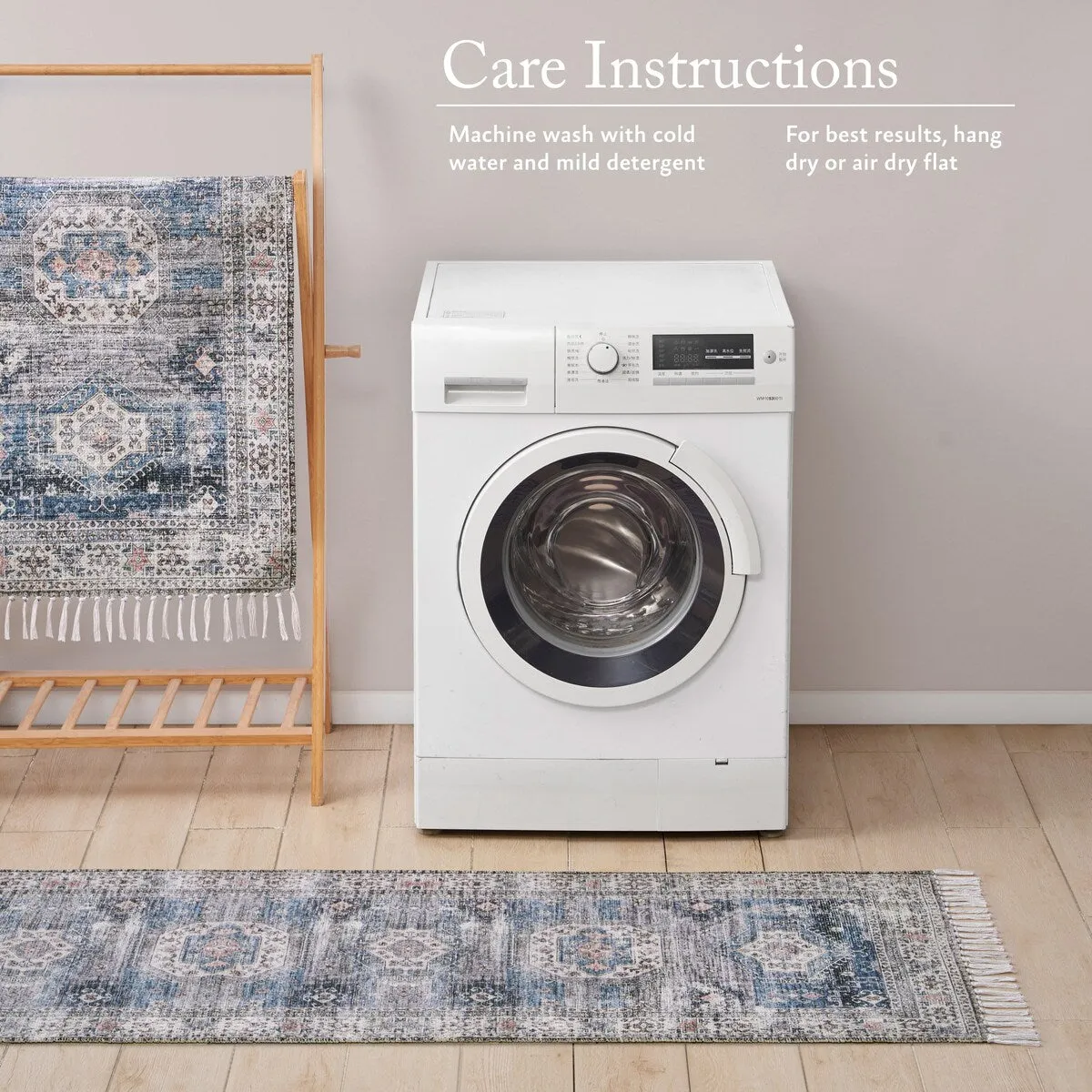 Jessica Simpson Machine Washable. Slip Resistant Accent and Runner Rugs with Fringe