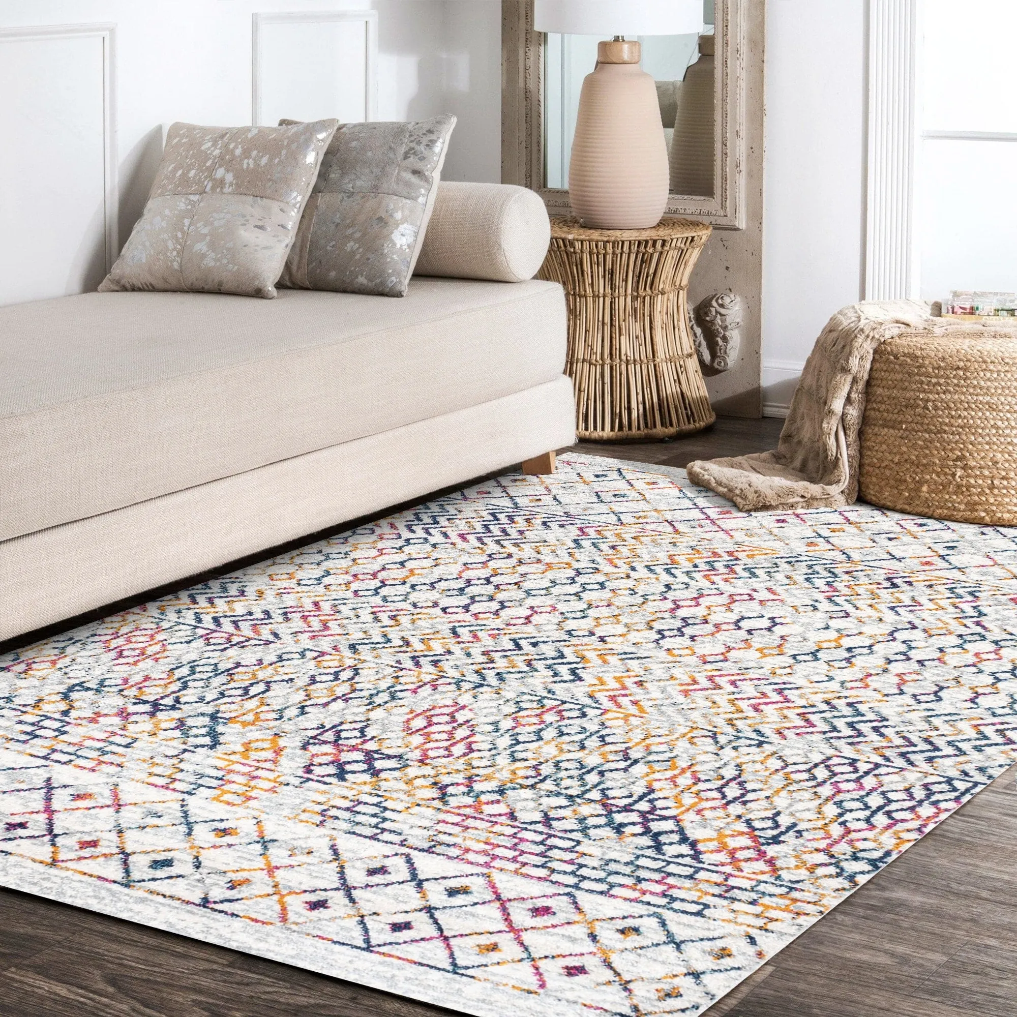 JONATHAN Y Athens Moroccan Vintage Geometric Rug Area Rug