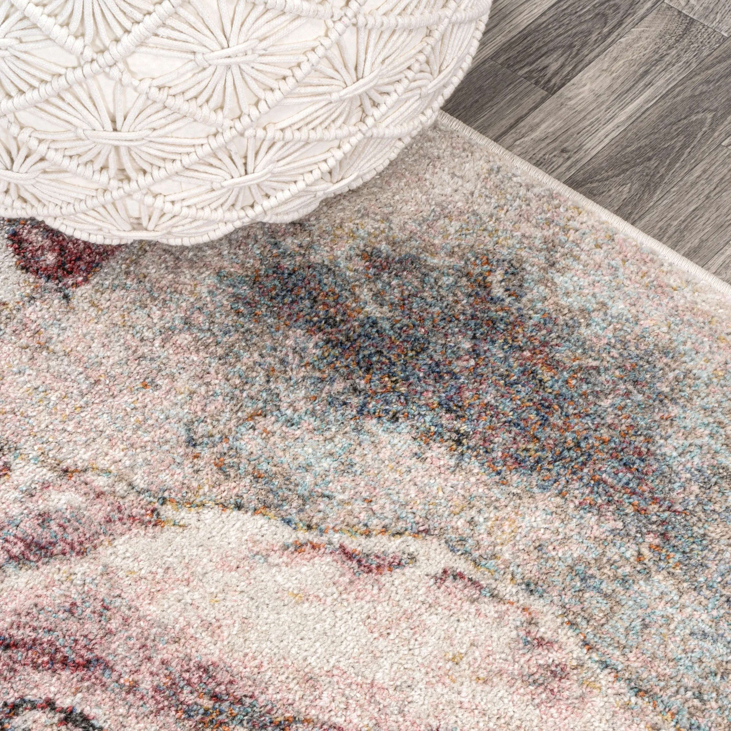 JONATHAN Y Balansat Modern Abstract Muted Flowers Area Rug
