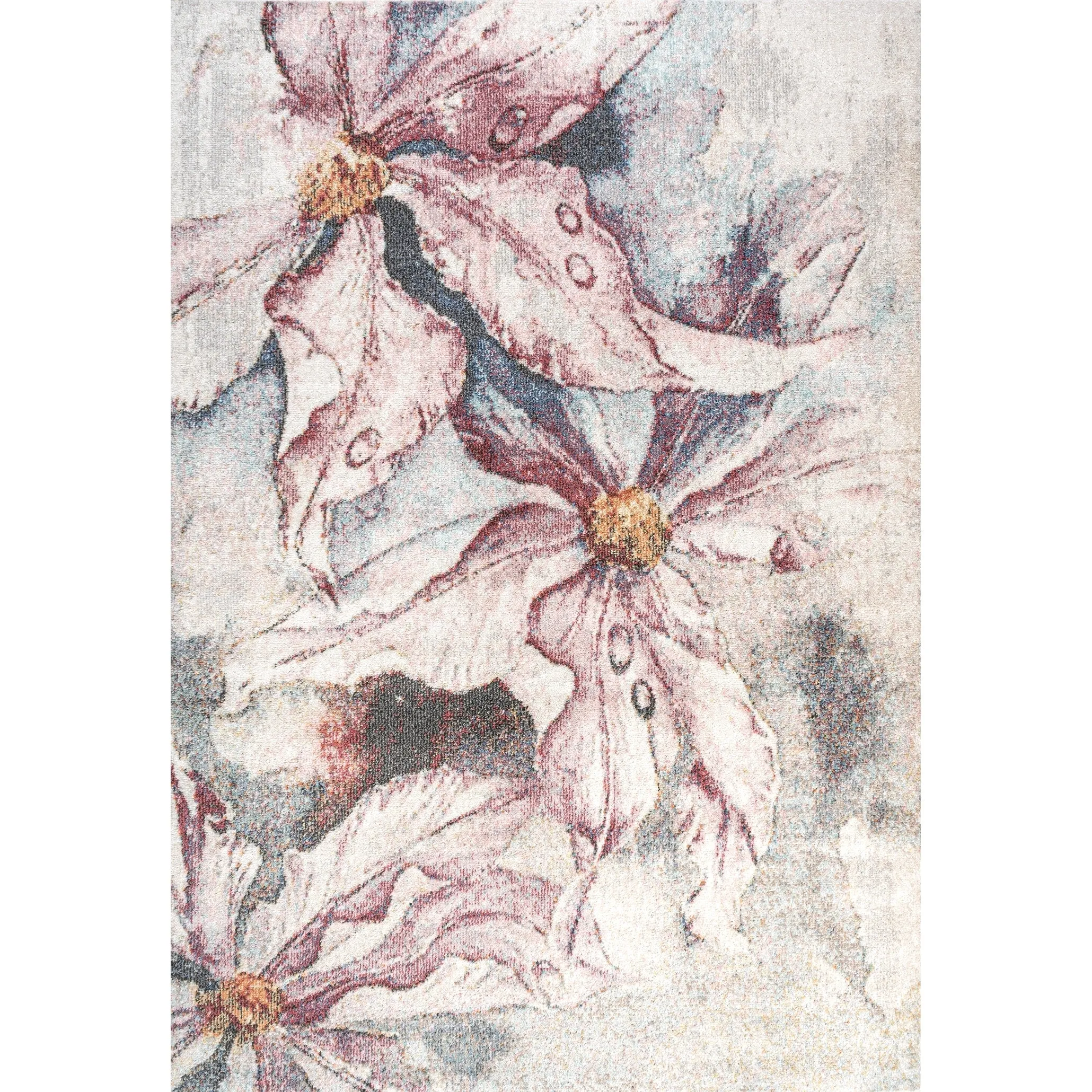 JONATHAN Y Balansat Modern Abstract Muted Flowers Area Rug