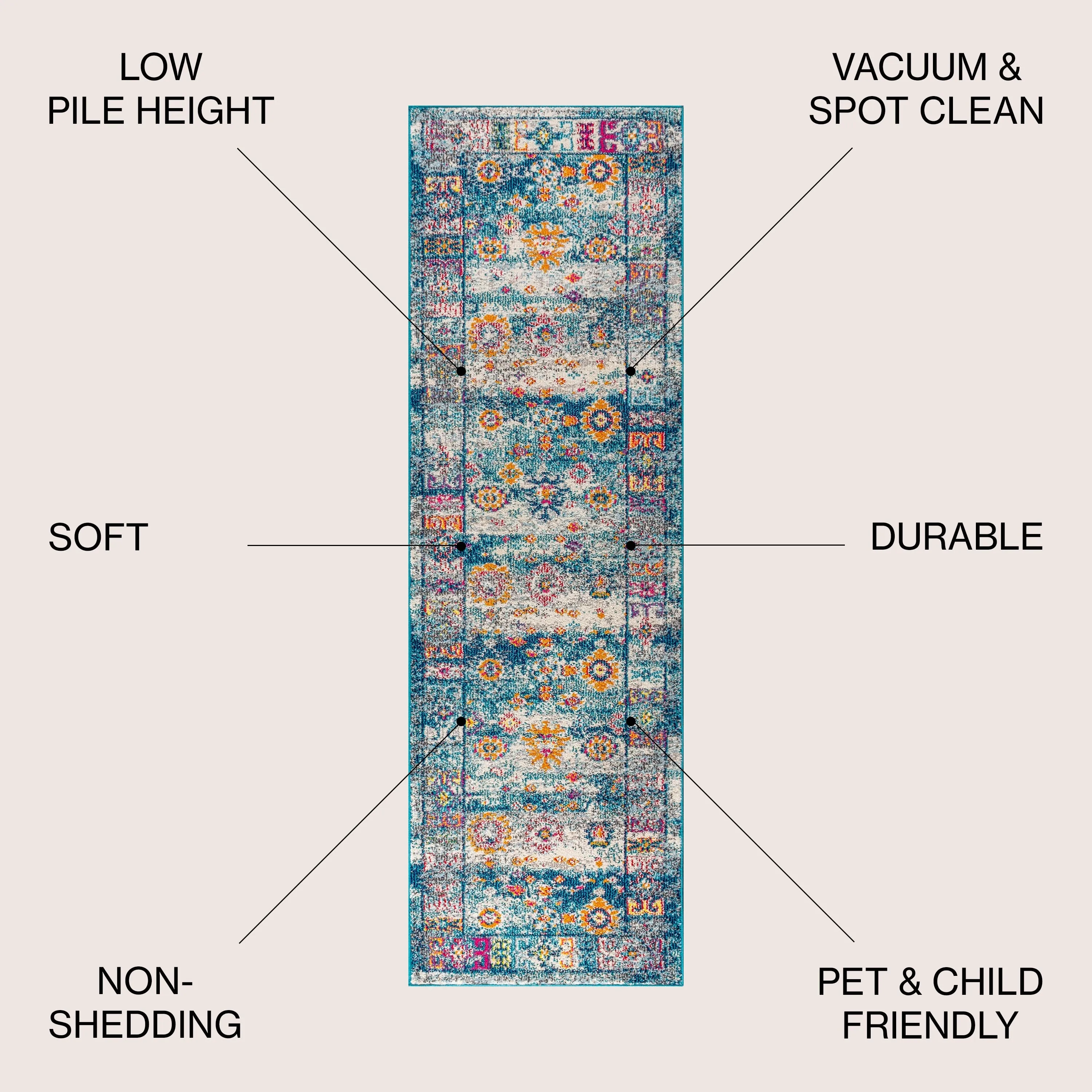 JONATHAN Y Boho FLAIR Medallion Area Rug