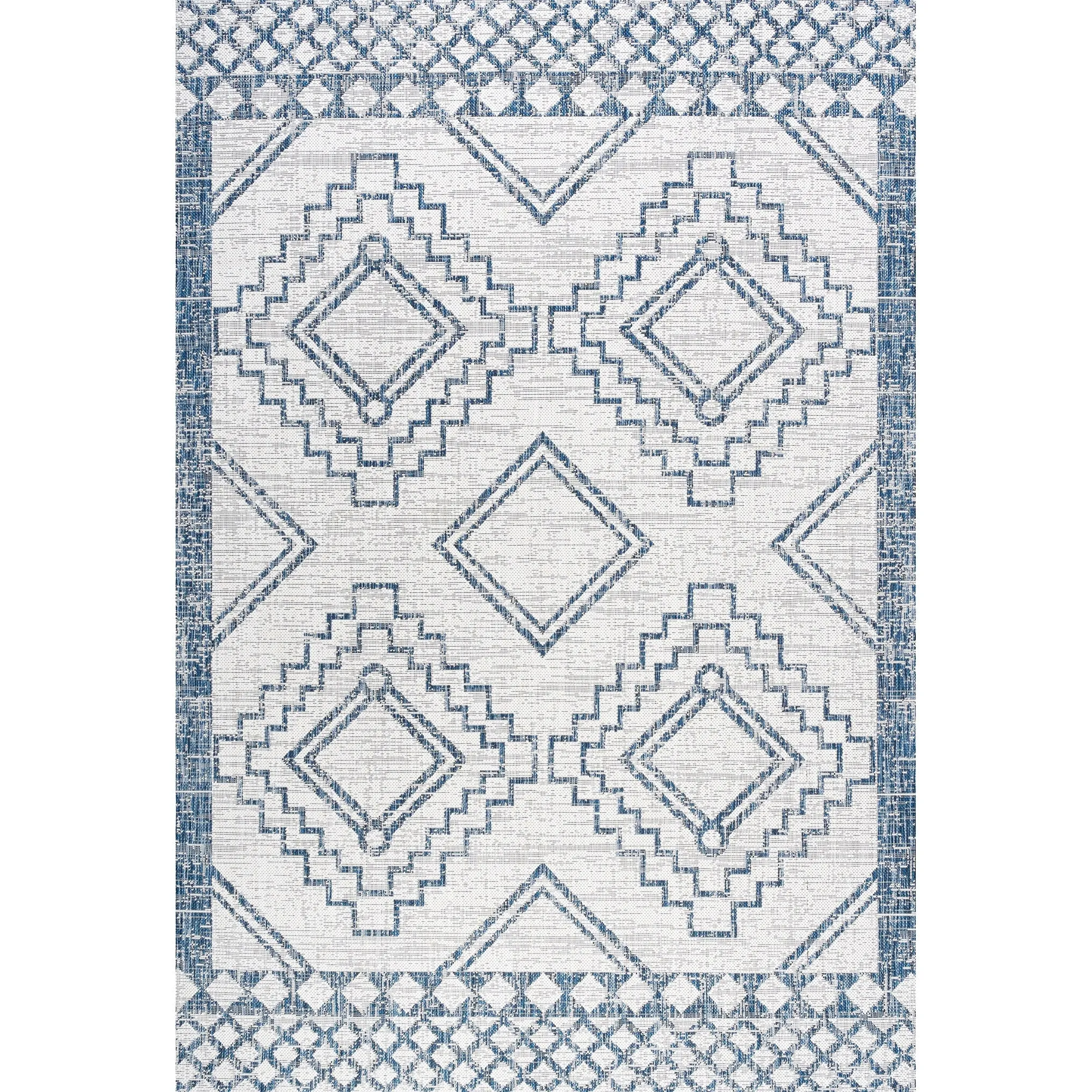 JONATHAN Y Carwa Diamond Tribal Medallion Indoor/Outdoor Area Rug