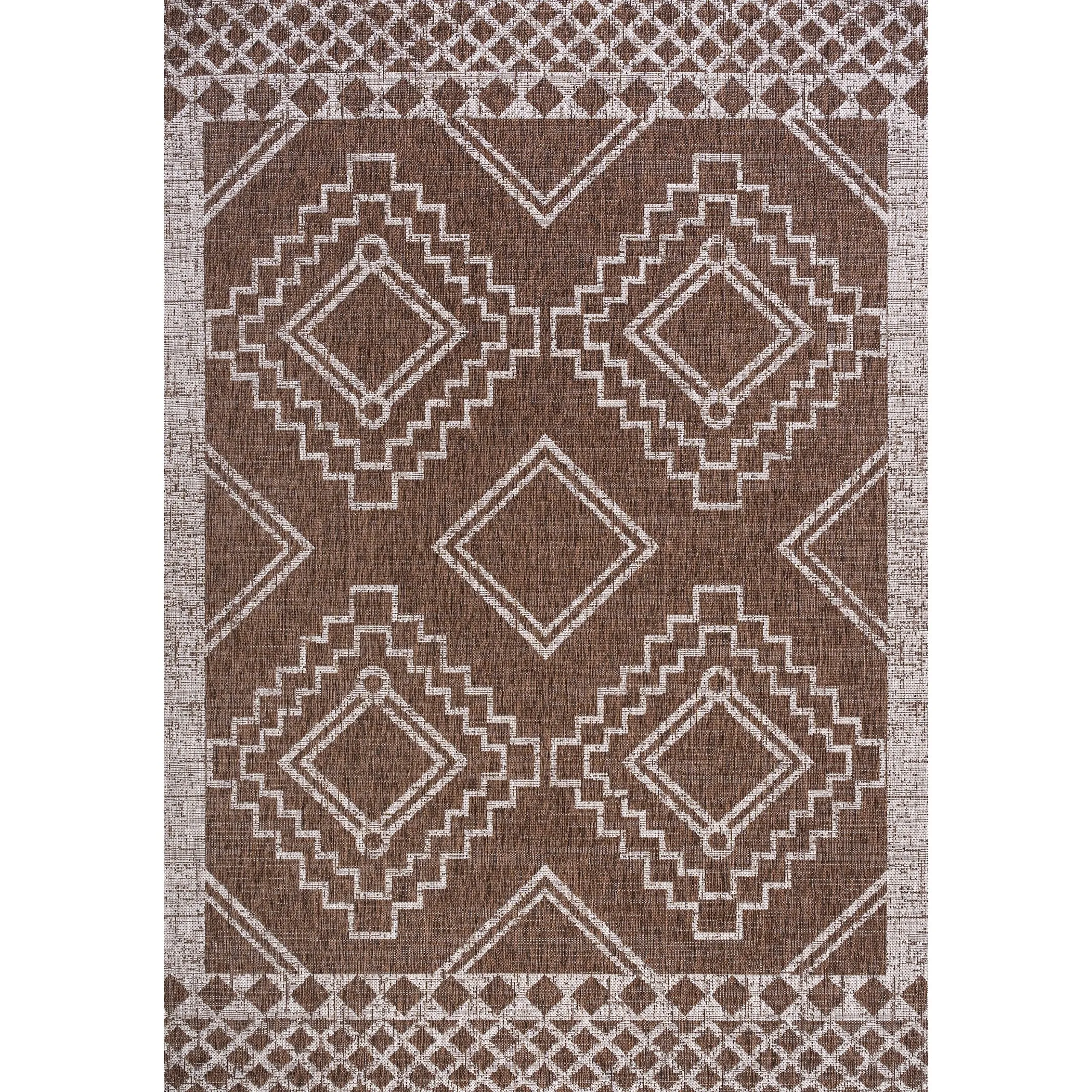 JONATHAN Y Carwa Diamond Tribal Medallion Indoor/Outdoor Area Rug