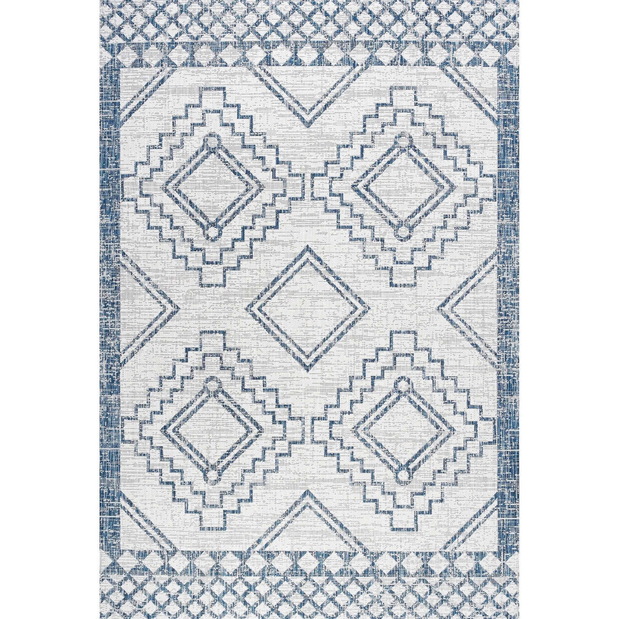 JONATHAN Y Carwa Diamond Tribal Medallion Indoor/Outdoor Area Rug