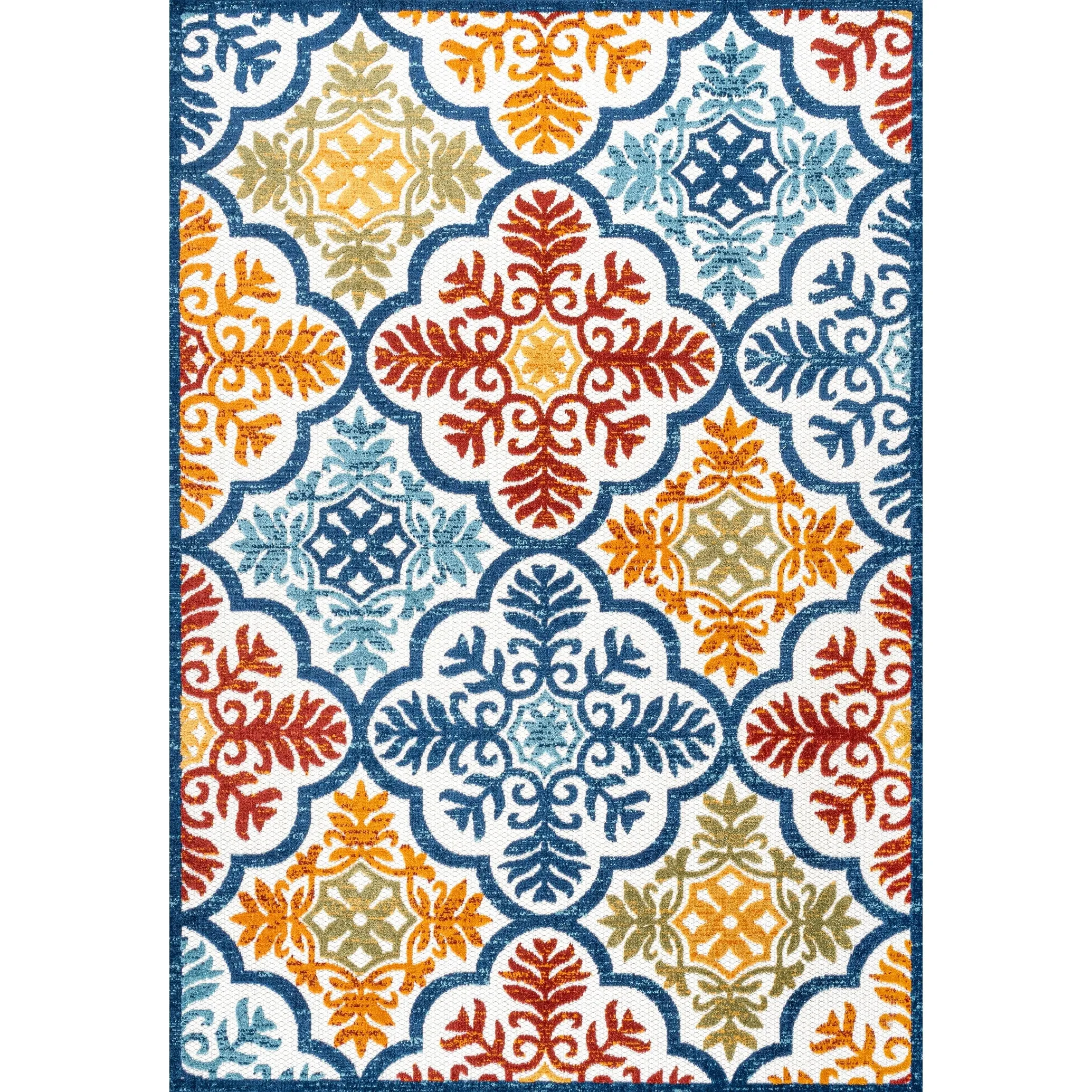 JONATHAN Y Circus Ornate Ogee Trellis High-Low Indoor/Outdoor Area Rug