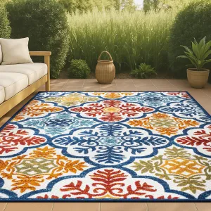 JONATHAN Y Circus Ornate Ogee Trellis High-Low Indoor/Outdoor Area Rug