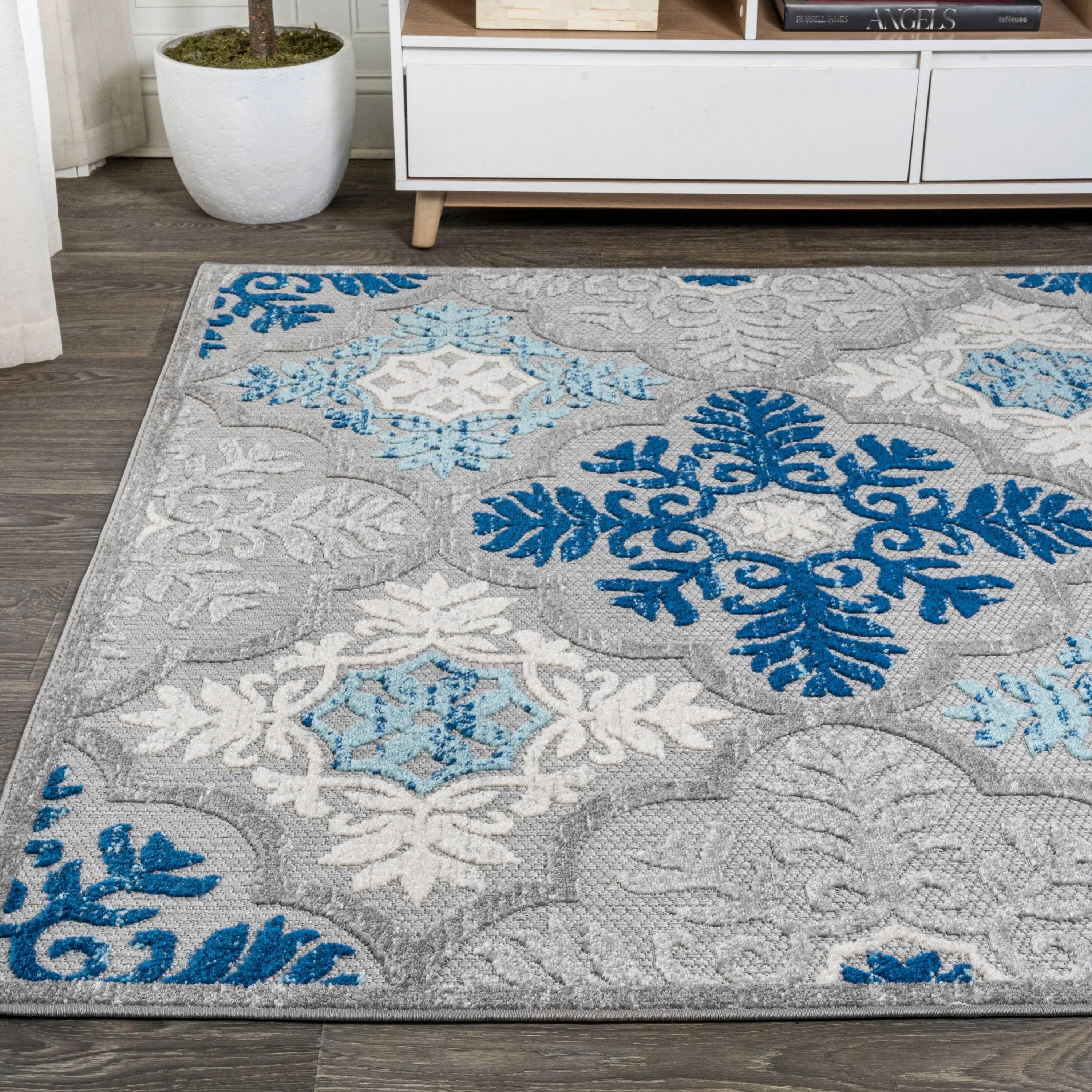 JONATHAN Y Circus Ornate Ogee Trellis High-Low Indoor/Outdoor Area Rug