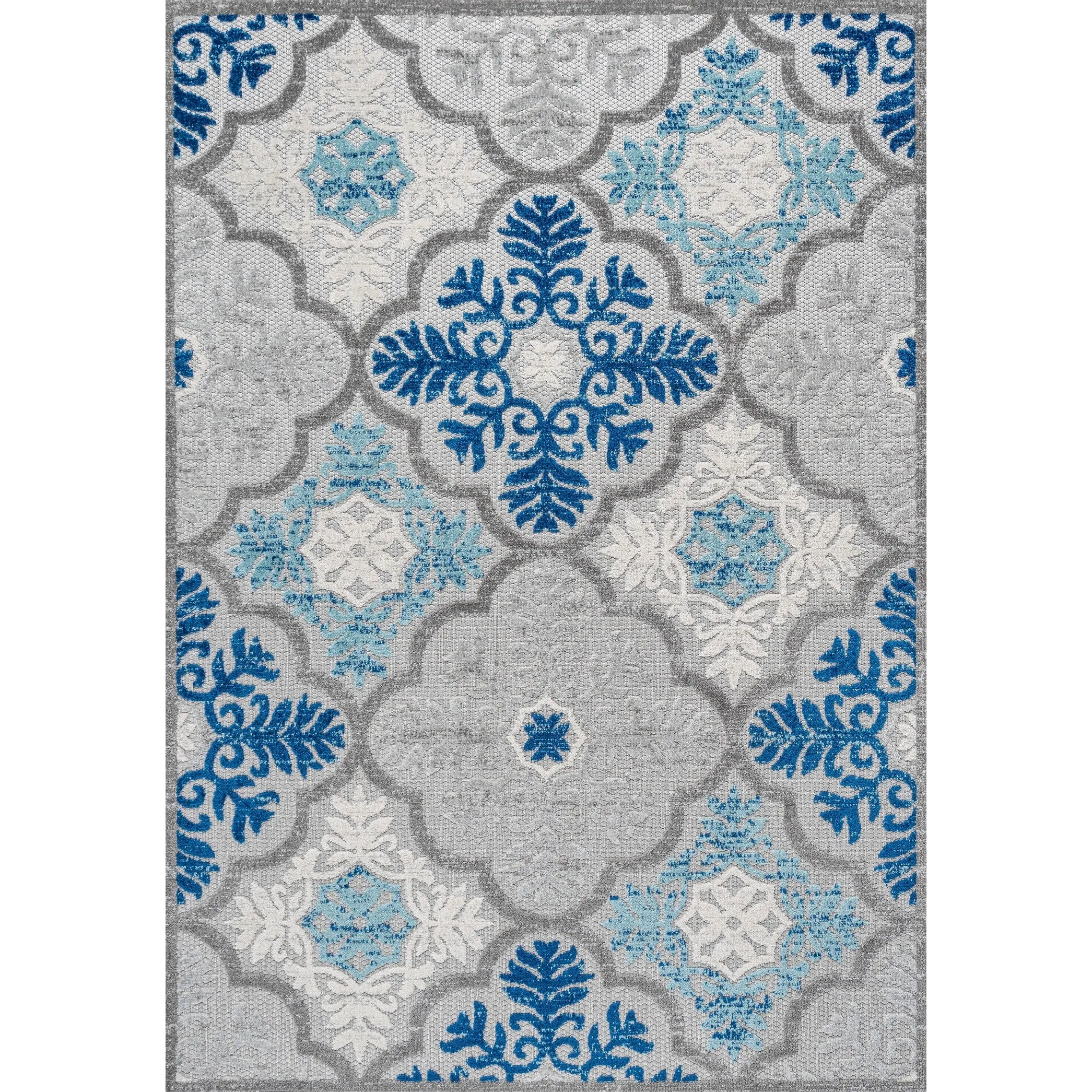 JONATHAN Y Circus Ornate Ogee Trellis High-Low Indoor/Outdoor Area Rug