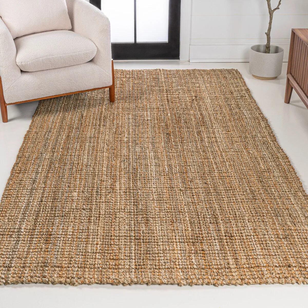 JONATHAN Y Cyrus Traditional Rustic Handwoven Jute Solid Natural Area Rug