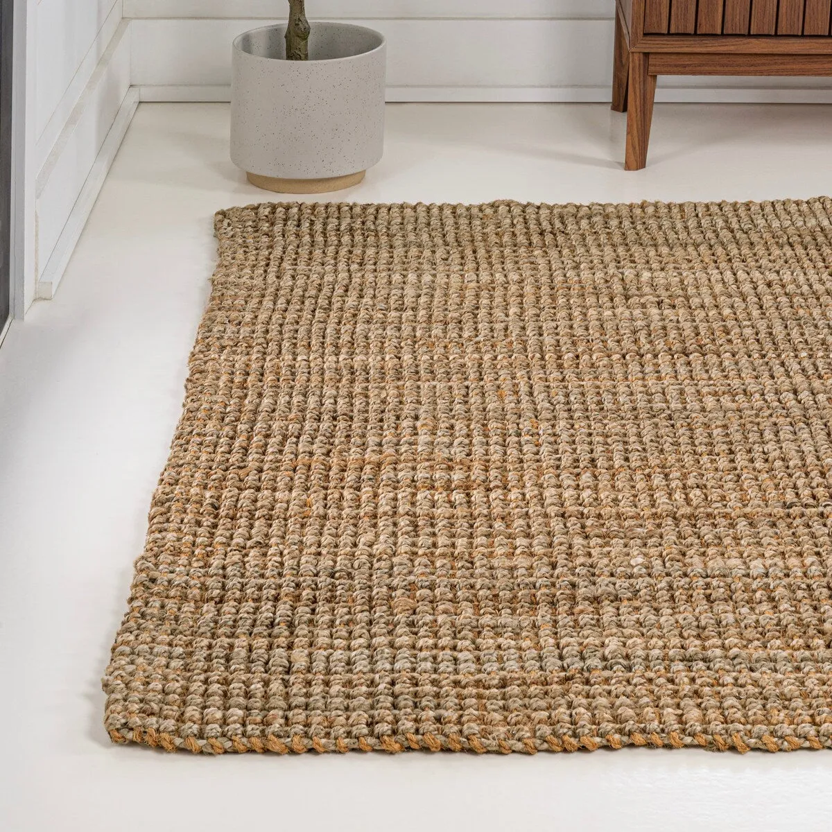 JONATHAN Y Cyrus Traditional Rustic Handwoven Jute Solid Natural Area Rug