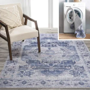 JONATHAN Y Dalyan Ornate Medallion Machine Washable Area Rug