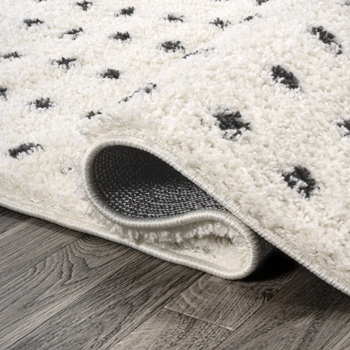 JONATHAN Y Deia Modern Geometric Dot Shag Area Rug