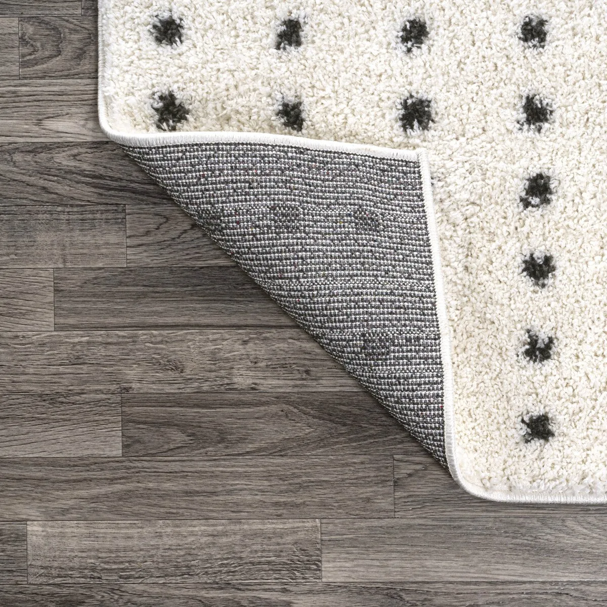 JONATHAN Y Deia Modern Geometric Dot Shag Area Rug