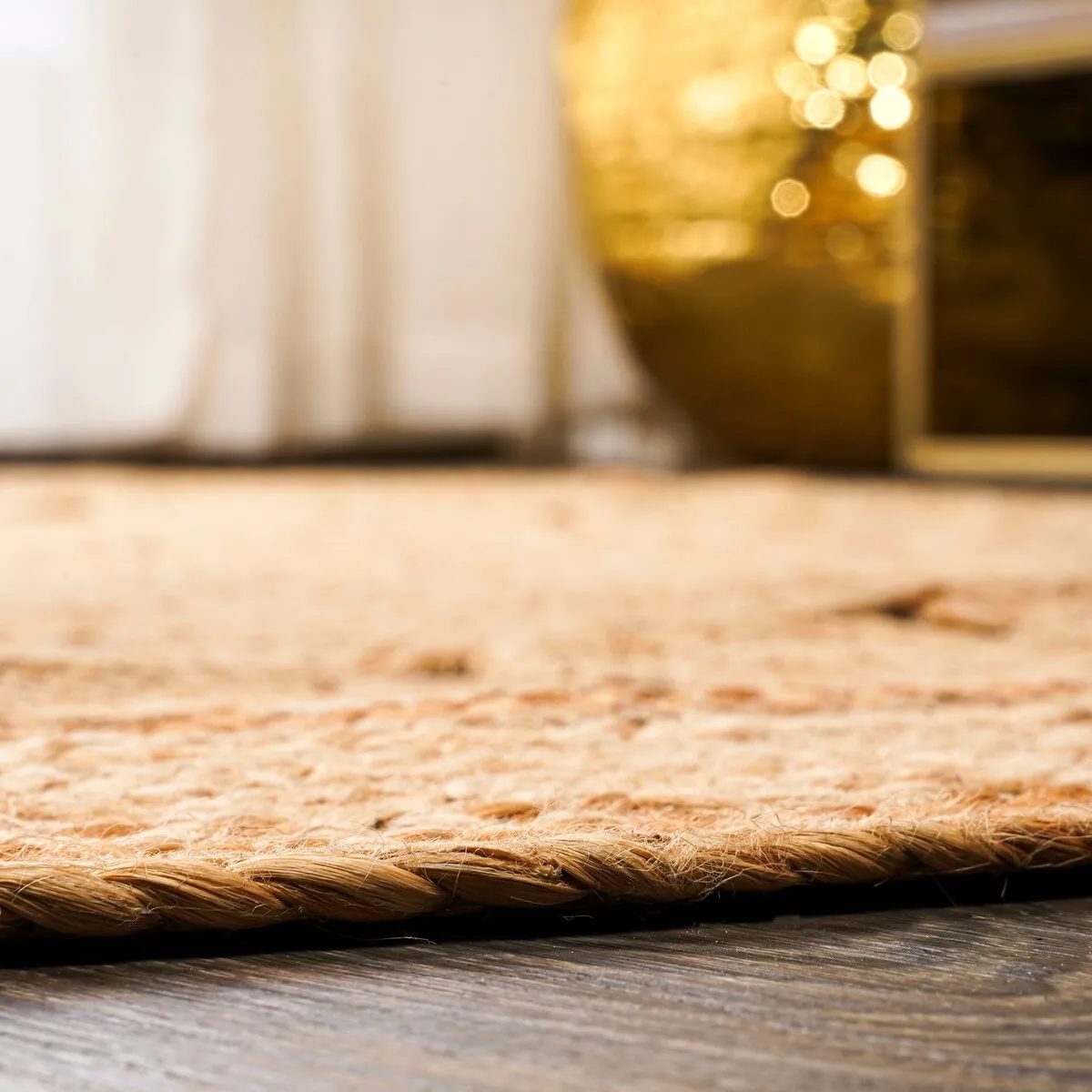 JONATHAN Y Eden Round Natural Jute Boho Circle Area Rug