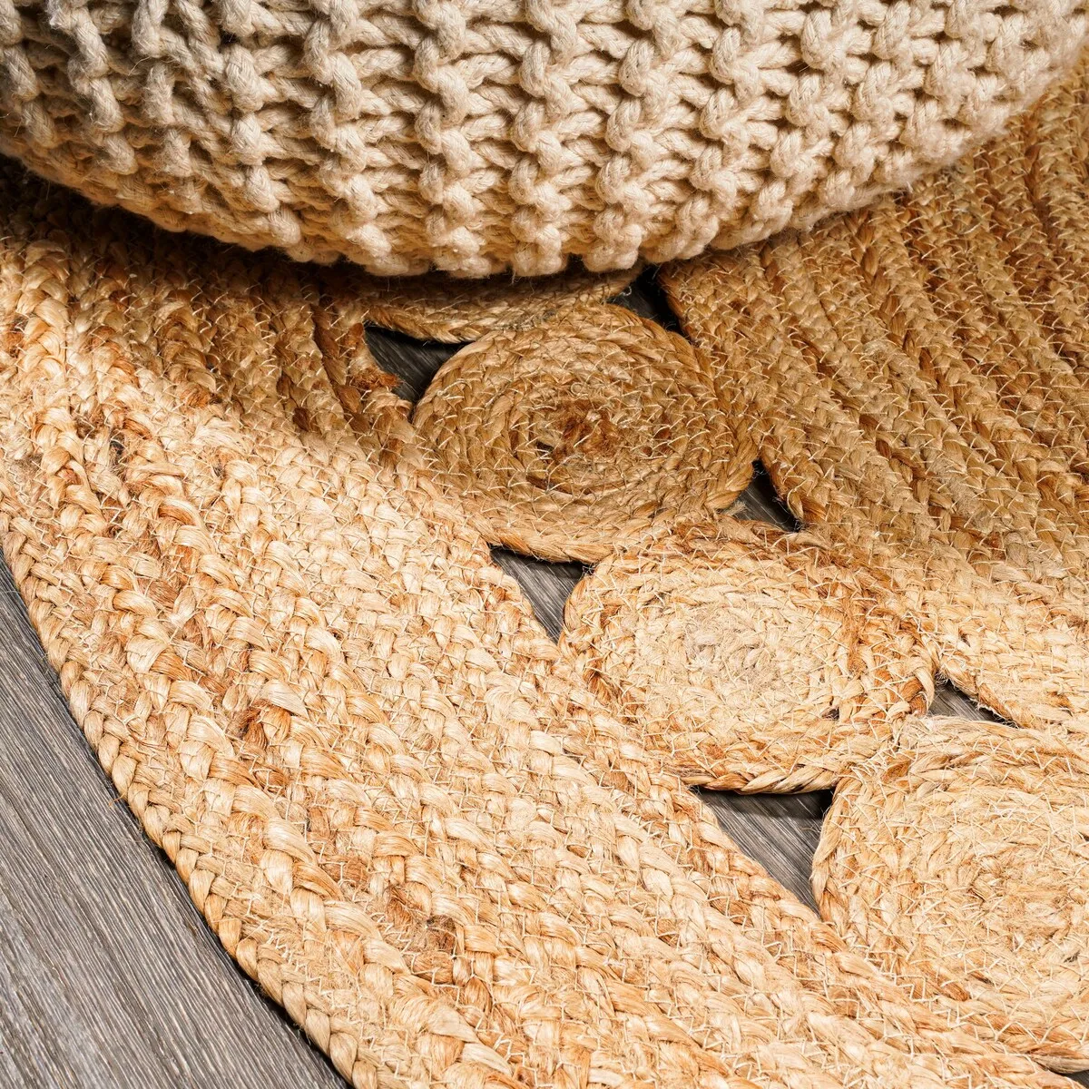 JONATHAN Y Eden Round Natural Jute Boho Circle Area Rug