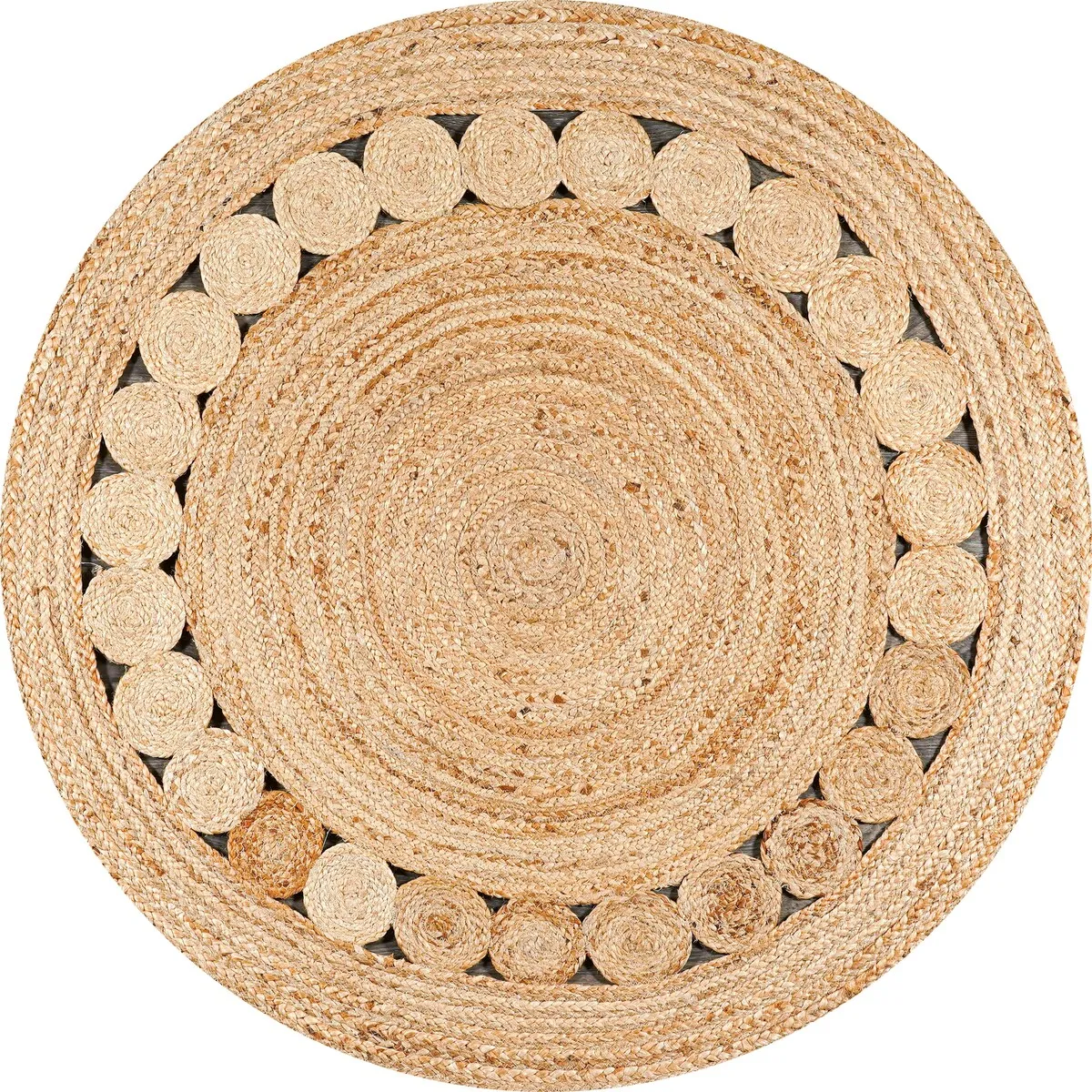 JONATHAN Y Eden Round Natural Jute Boho Circle Area Rug