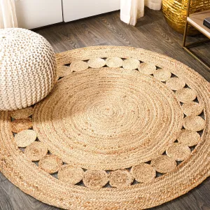 JONATHAN Y Eden Round Natural Jute Boho Circle Area Rug