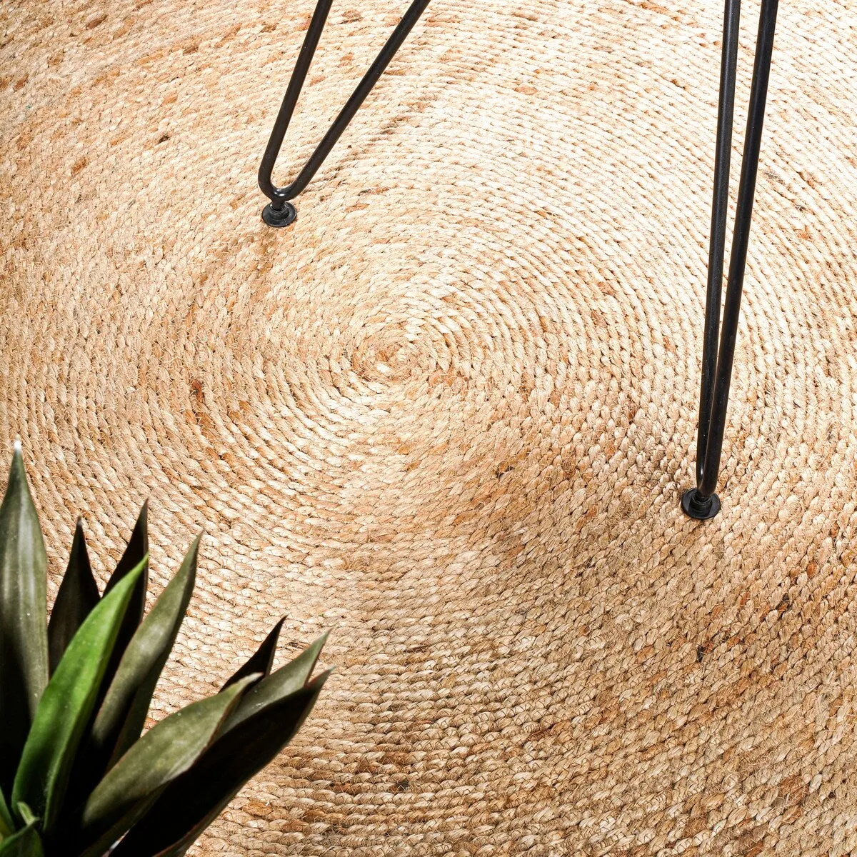 JONATHAN Y Eden Round Natural Jute Boho Circle Area Rug