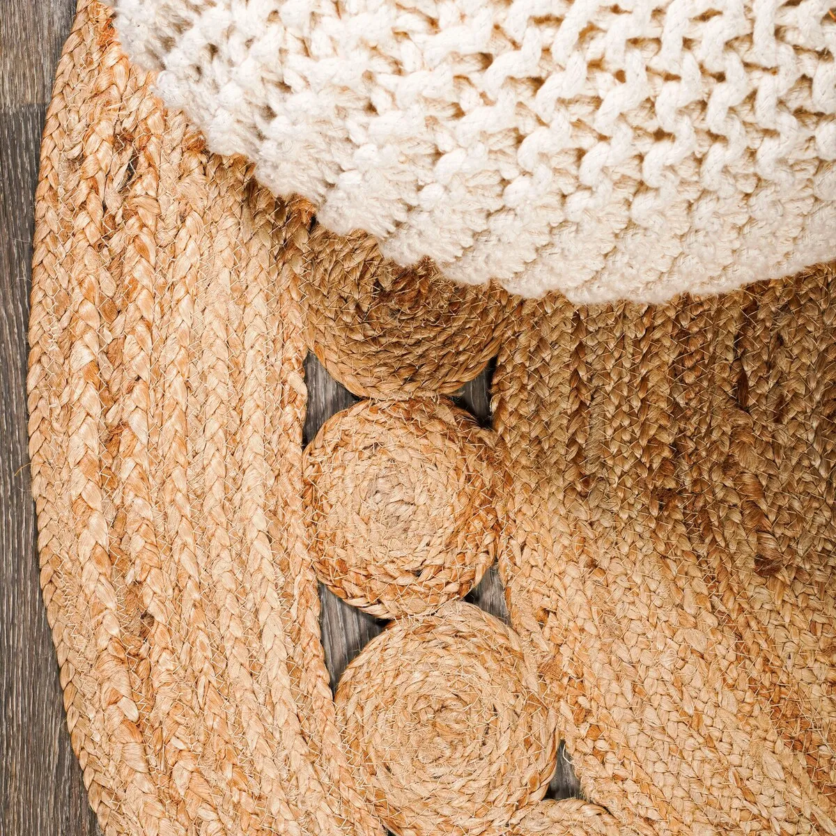JONATHAN Y Eden Round Natural Jute Boho Circle Area Rug