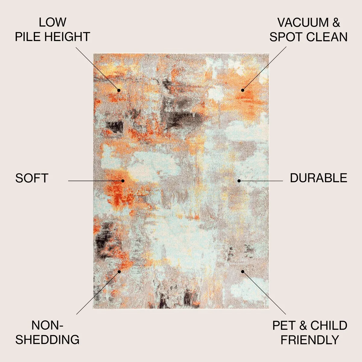 JONATHAN Y Groovy POP Modern Abstract Vintage Area Rug