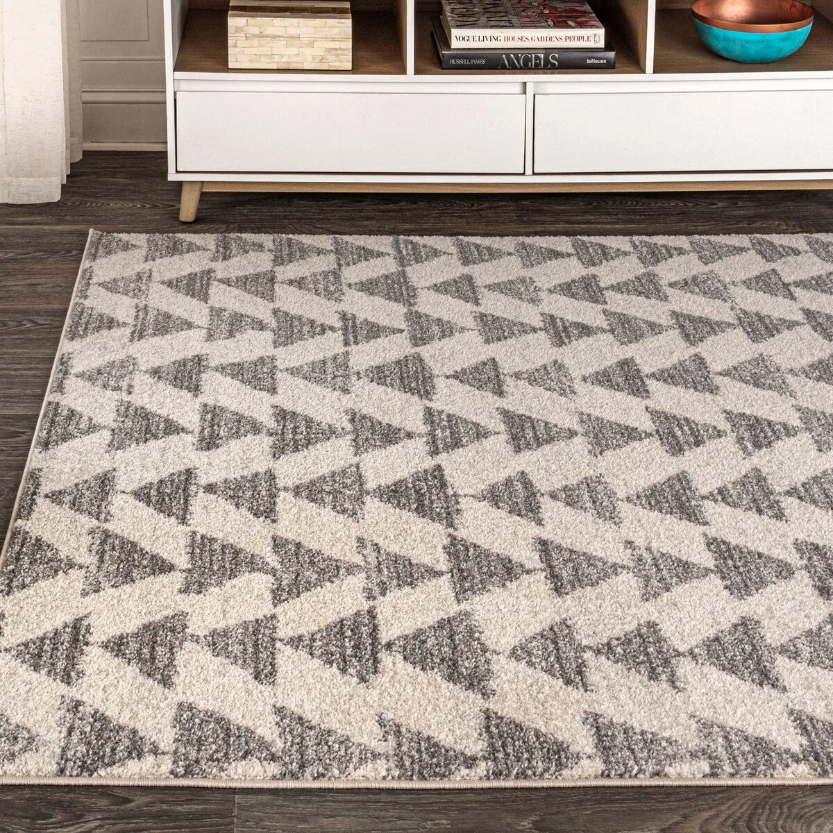JONATHAN Y Khalil Moroccan Triangle Geometric Area Rug