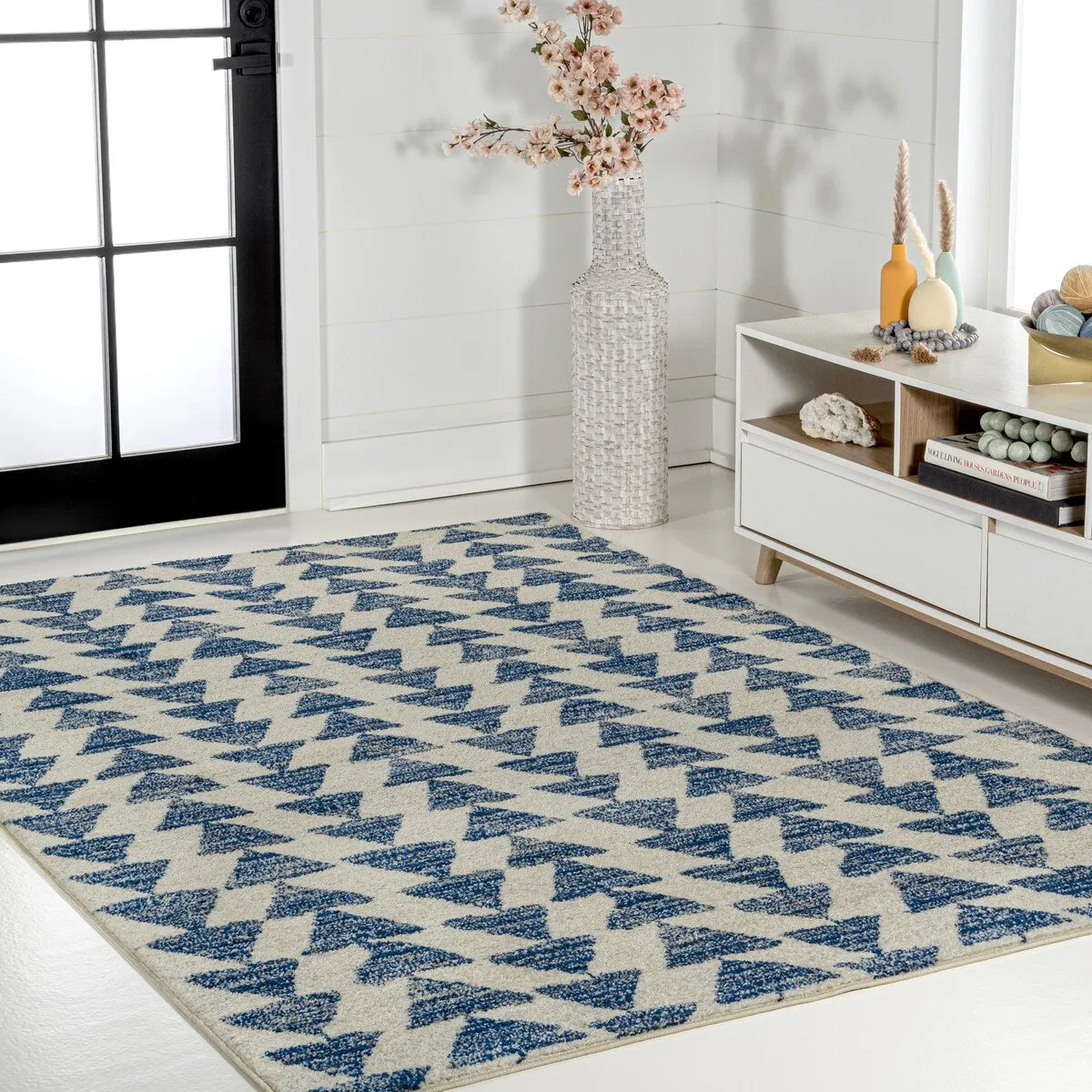 JONATHAN Y Khalil Moroccan Triangle Geometric Area Rug
