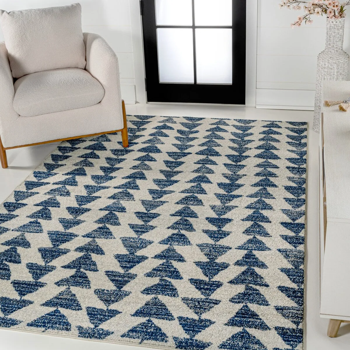JONATHAN Y Khalil Moroccan Triangle Geometric Area Rug