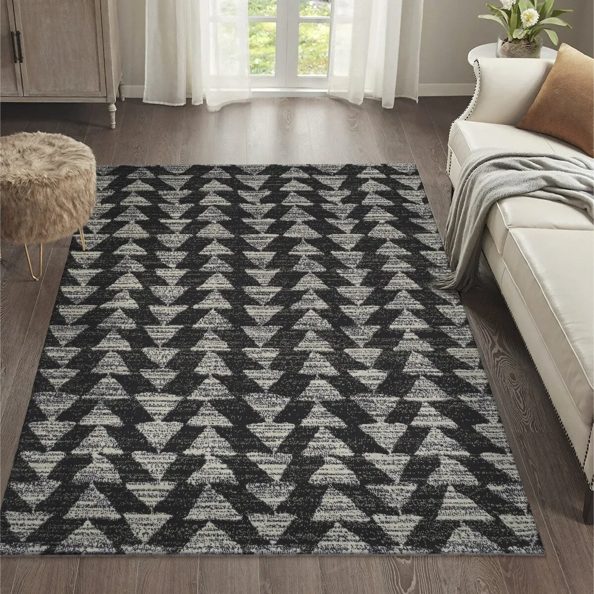 JONATHAN Y Khalil Moroccan Triangle Geometric Area Rug