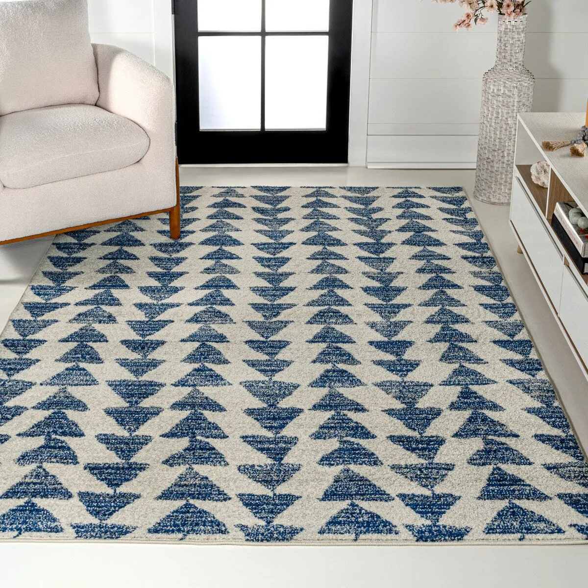 JONATHAN Y Khalil Moroccan Triangle Geometric Area Rug