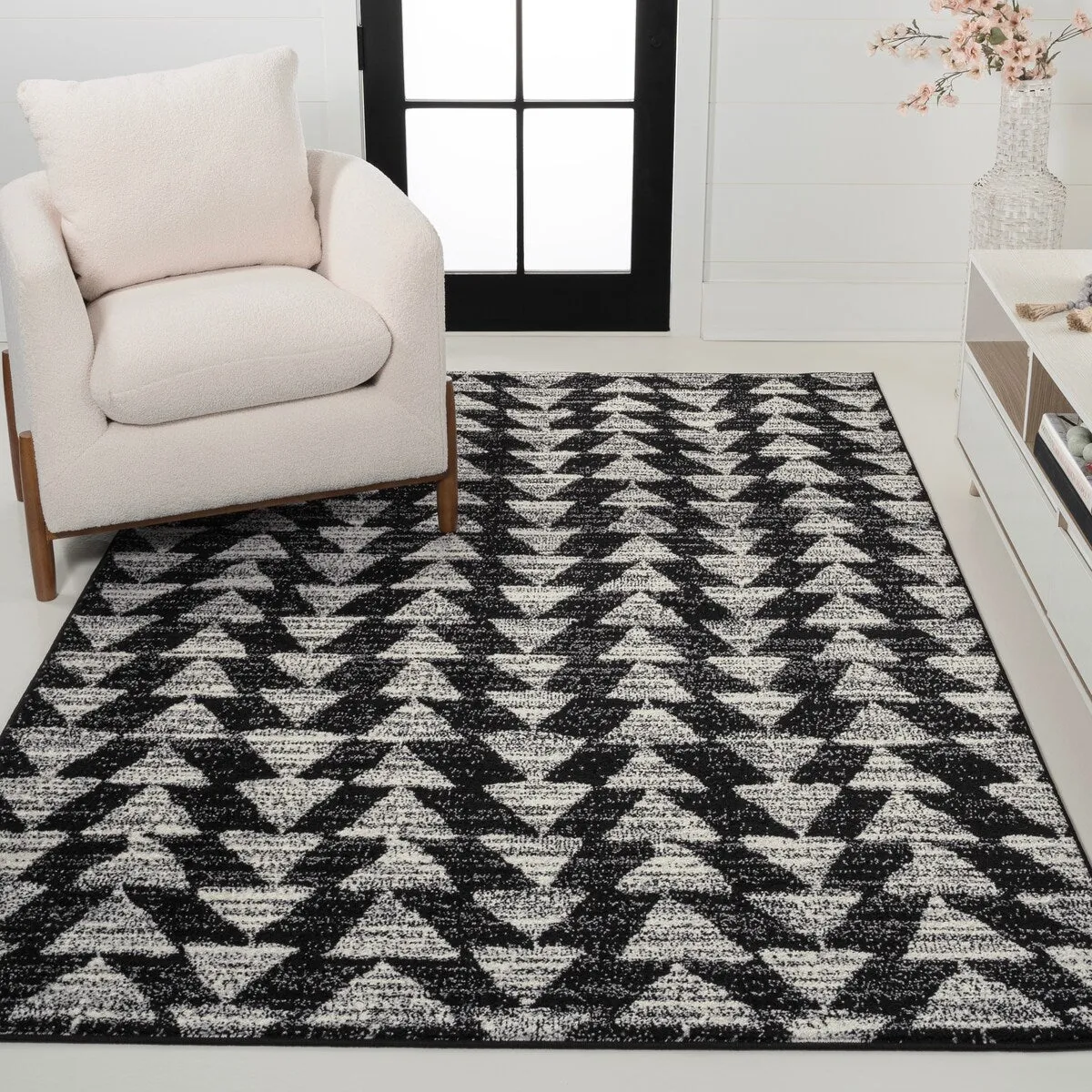 JONATHAN Y Khalil Moroccan Triangle Geometric Area Rug