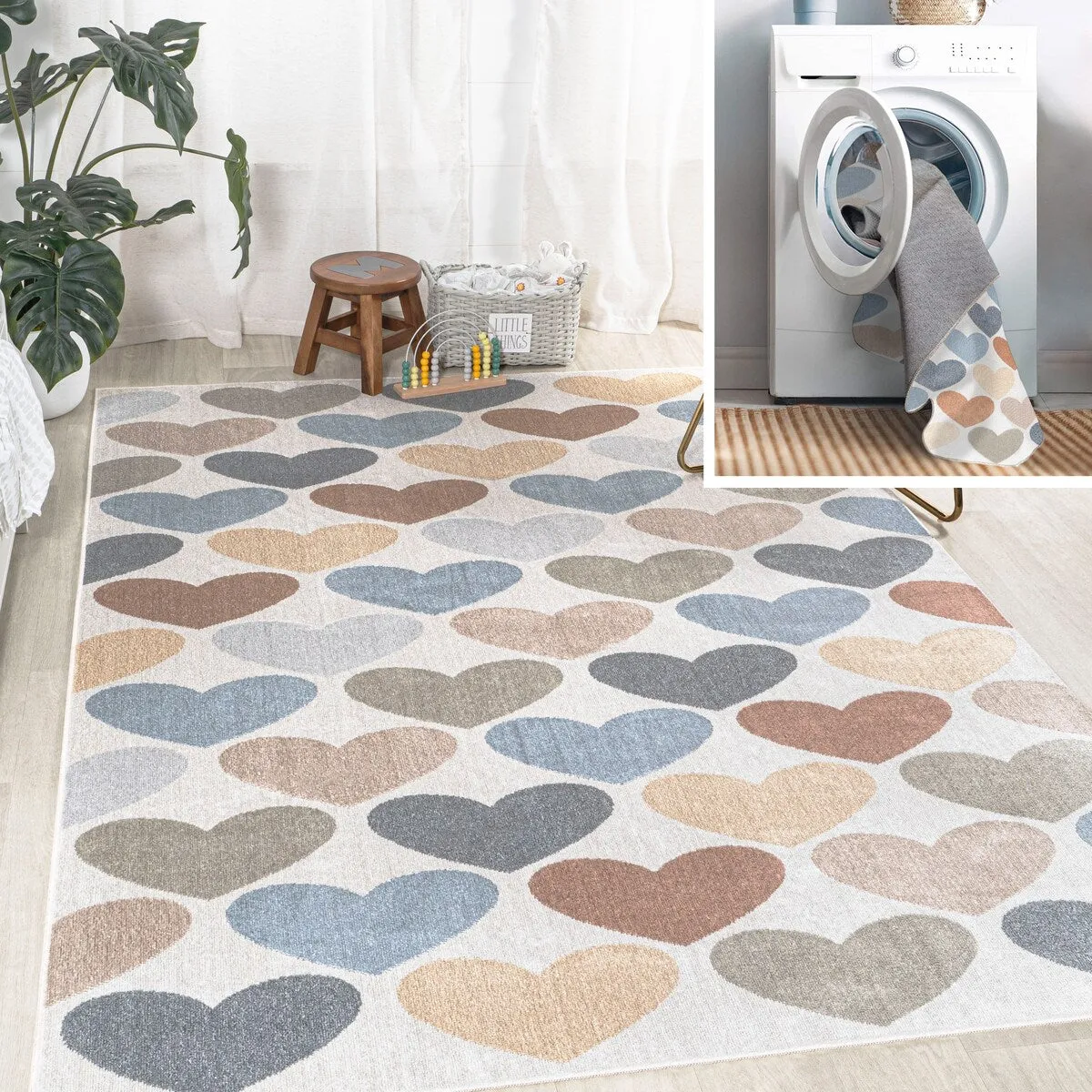 JONATHAN Y Minha Geometric Striped Area Rug