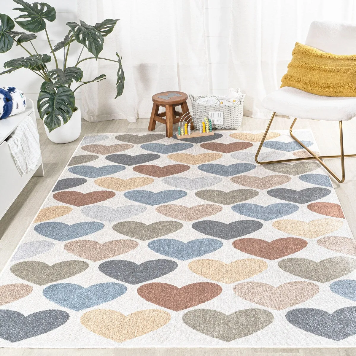 JONATHAN Y Minha Geometric Striped Area Rug