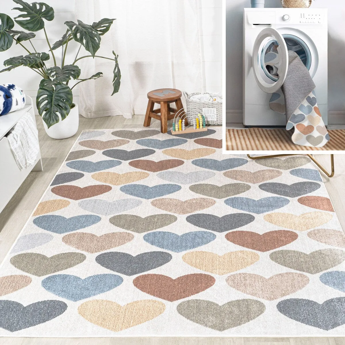 JONATHAN Y Minha Geometric Striped Area Rug