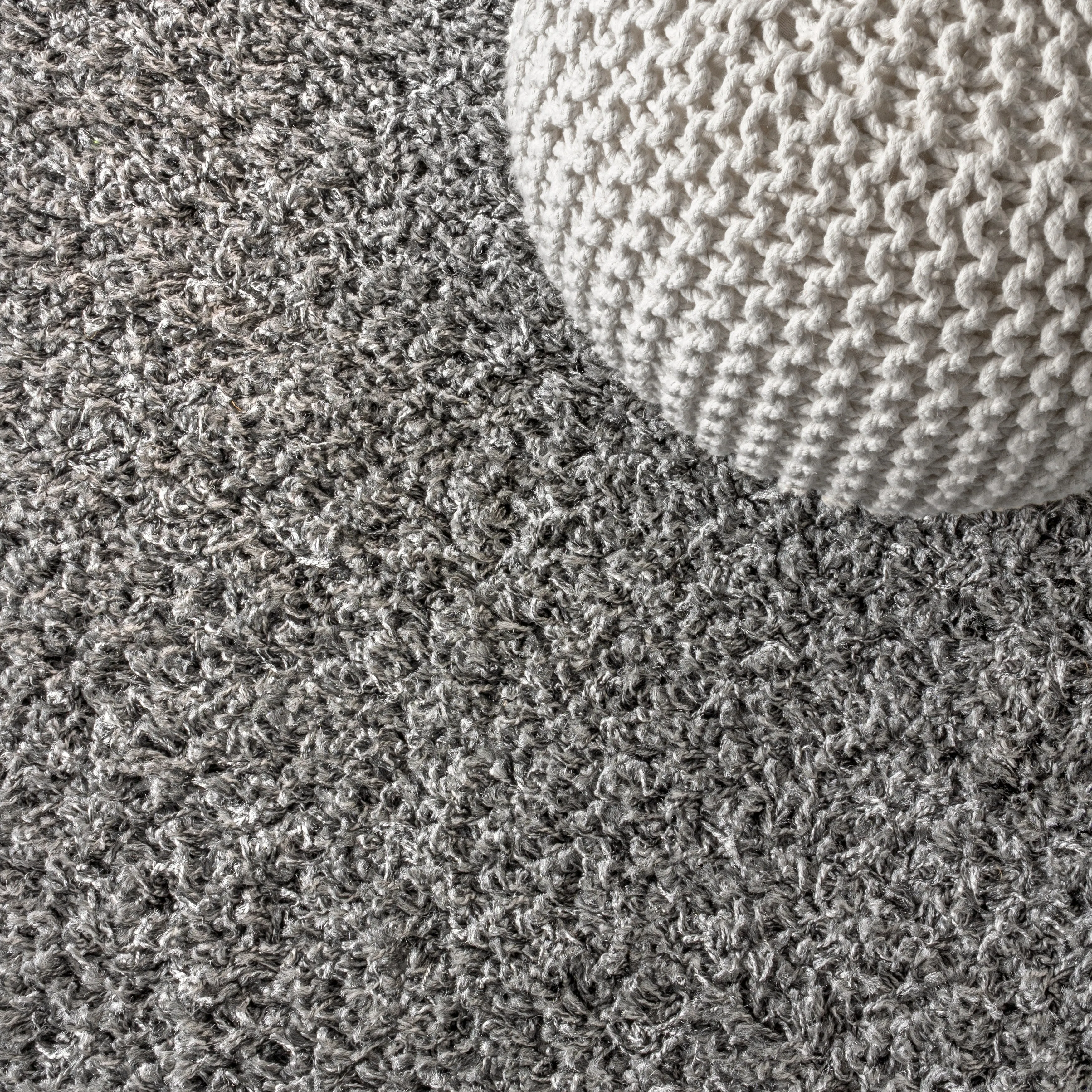 JONATHAN Y Modern Shag Plush Tassel Area Rug