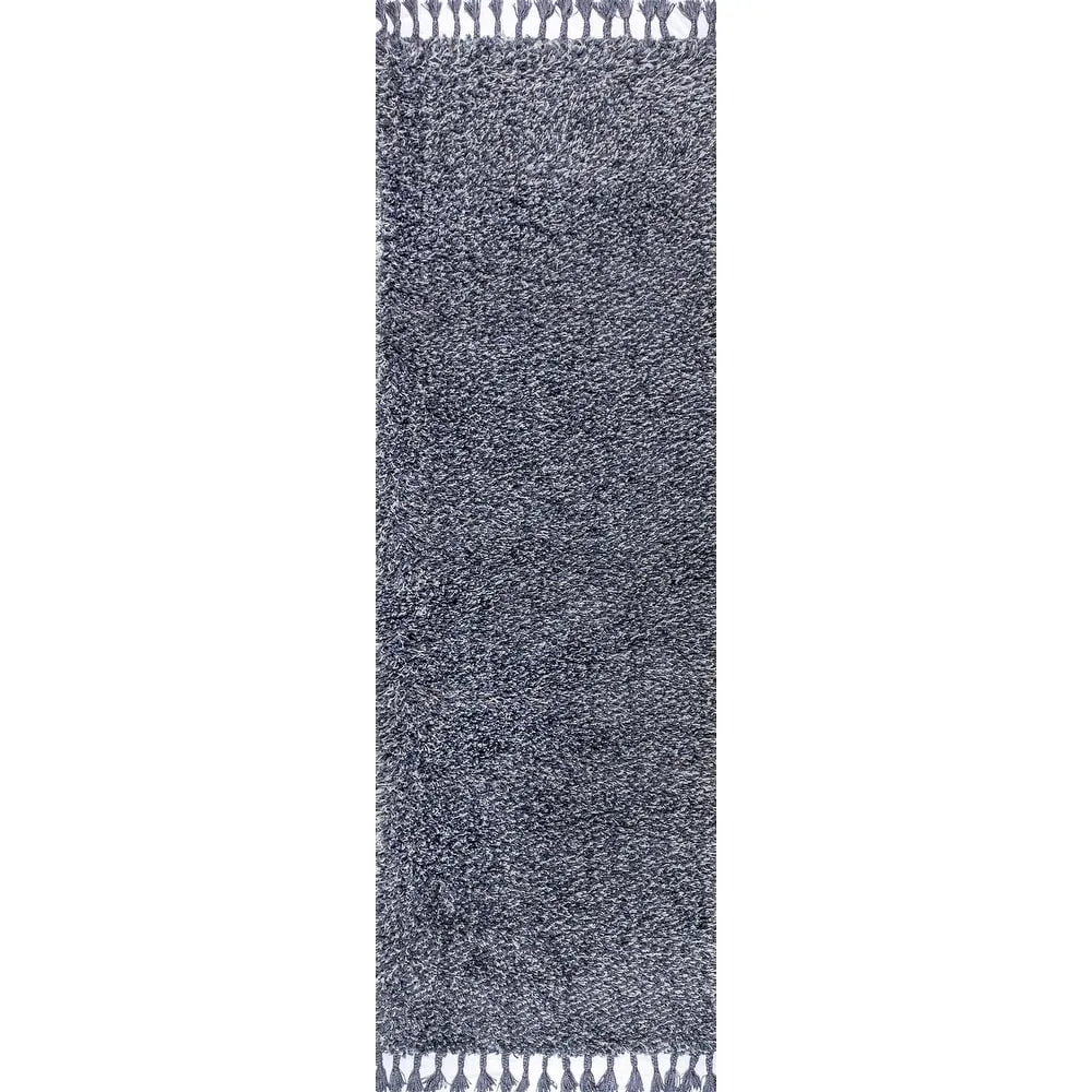 JONATHAN Y Modern Shag Plush Tassel Area Rug
