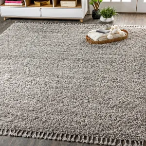 JONATHAN Y Modern Shag Plush Tassel Area Rug