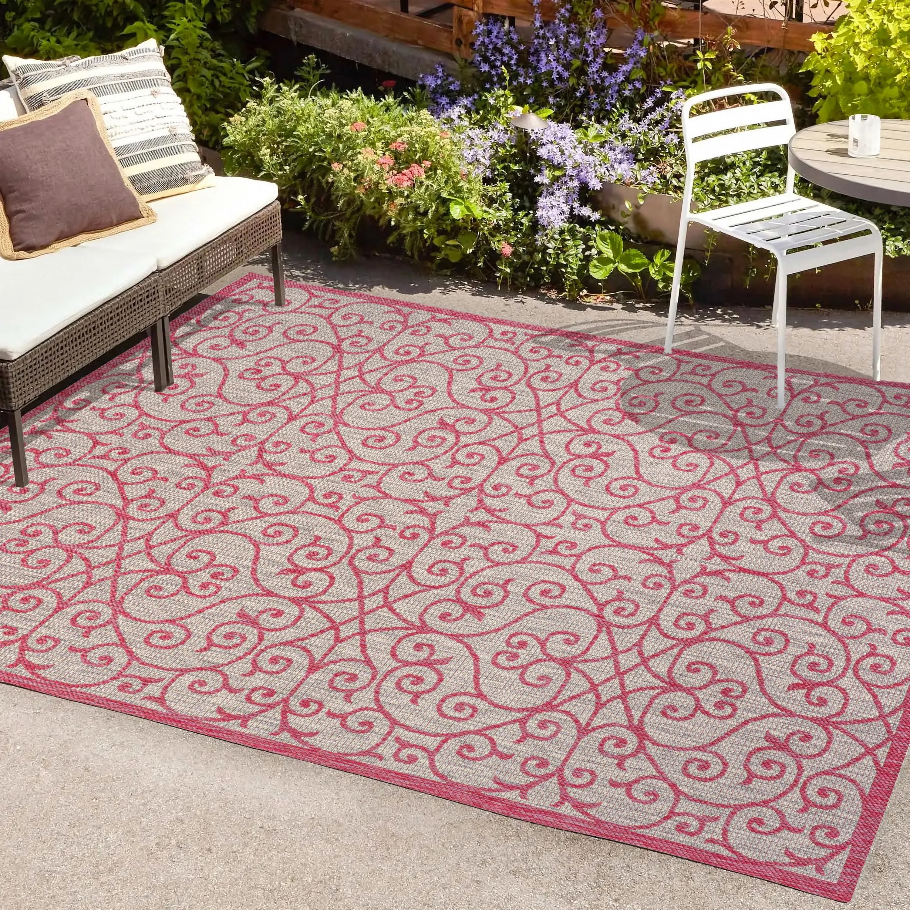 JONATHAN Y Ourika Textured Weave Indoor/Outdoor Area Rug