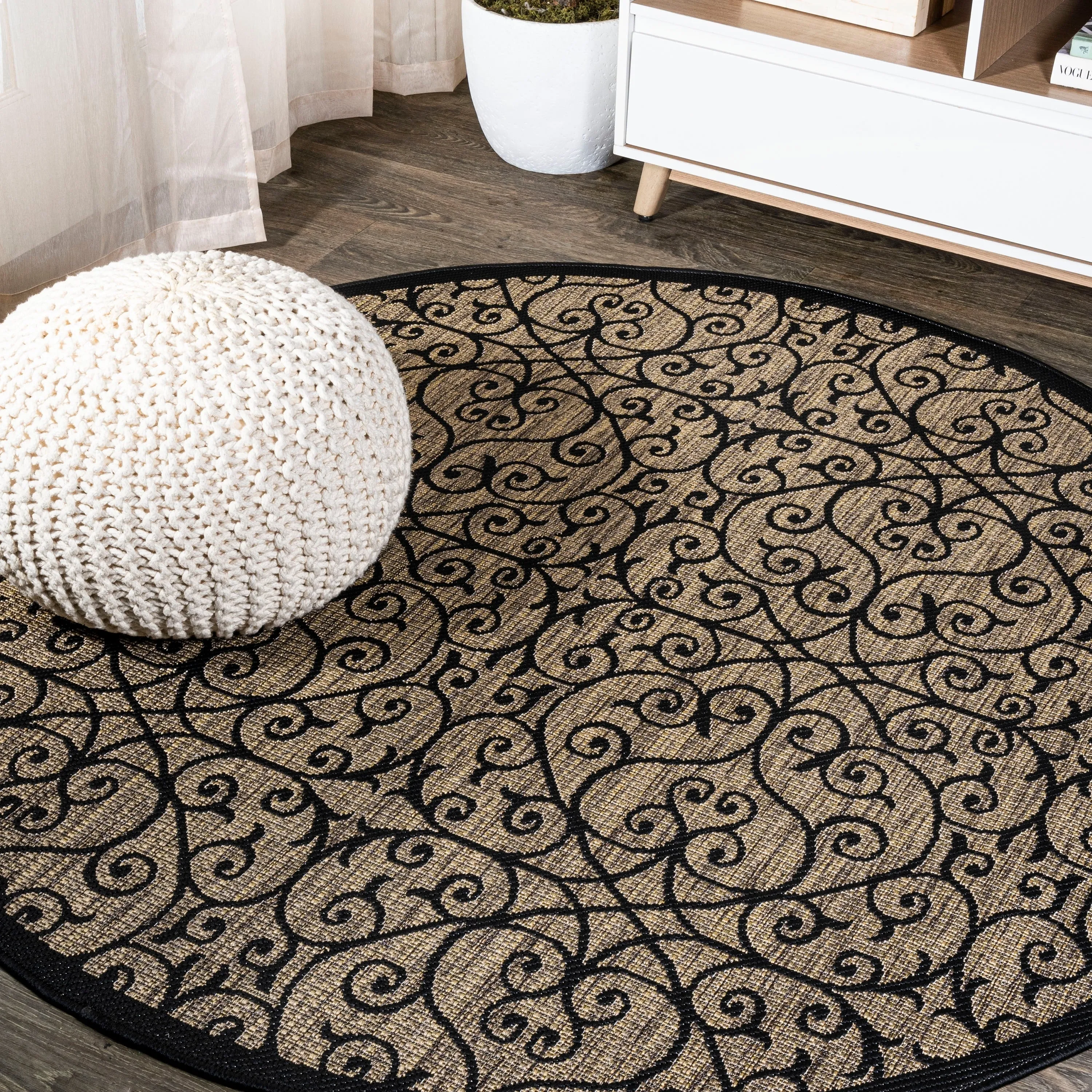 JONATHAN Y Ourika Textured Weave Indoor/Outdoor Area Rug