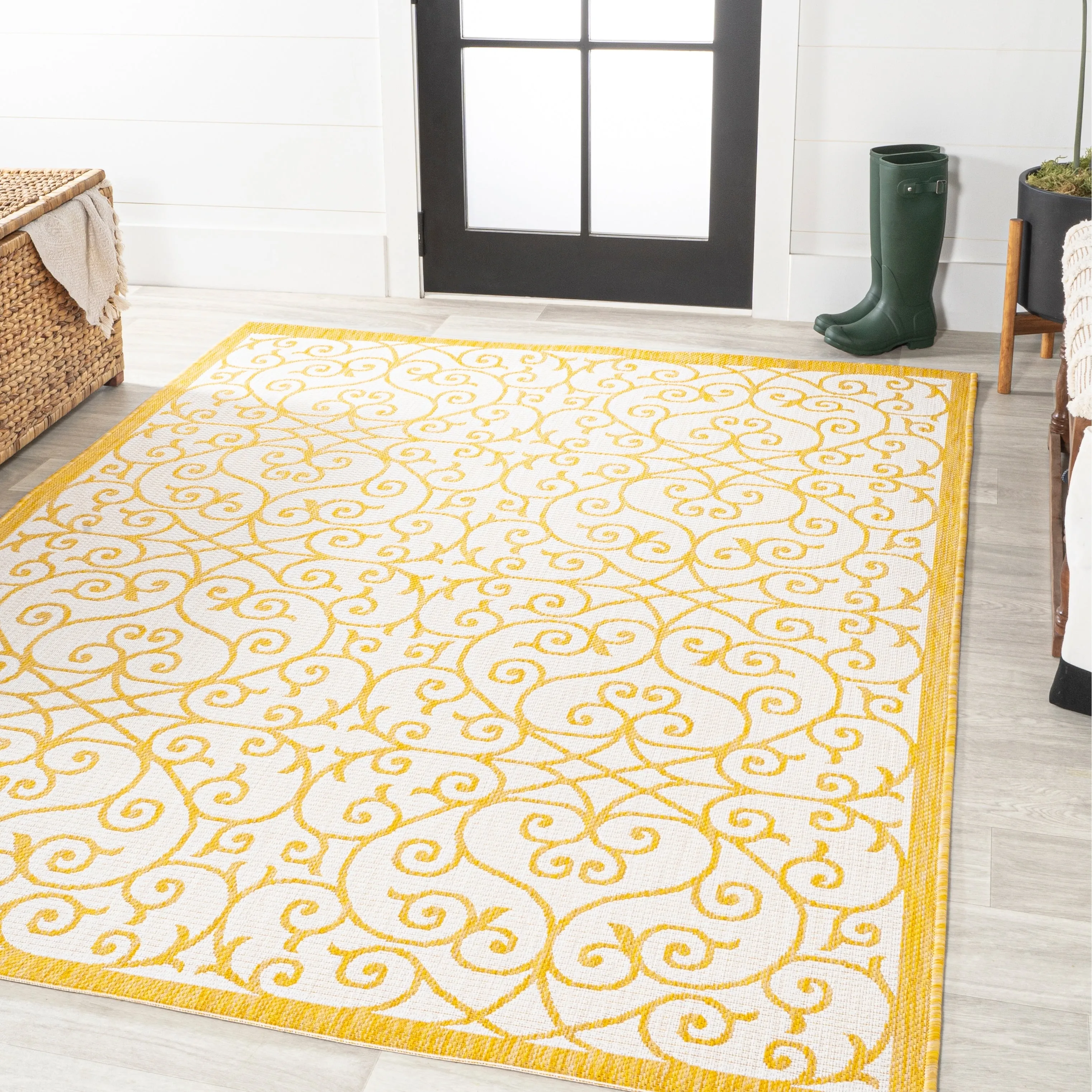 JONATHAN Y Ourika Textured Weave Indoor/Outdoor Area Rug