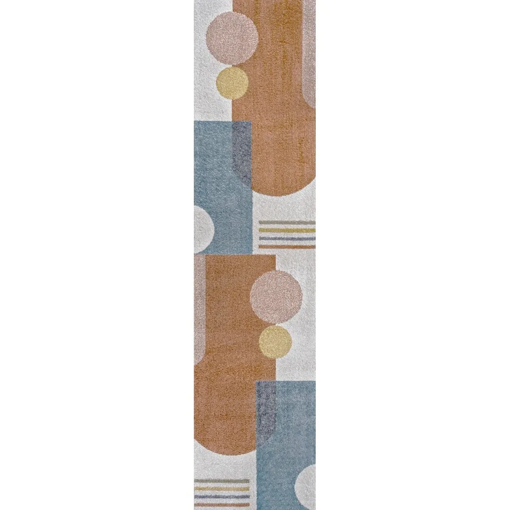 JONATHAN Y Pebble Modern Kids & Novelty Collage Machine-Washable Cream/Multi Area Rug