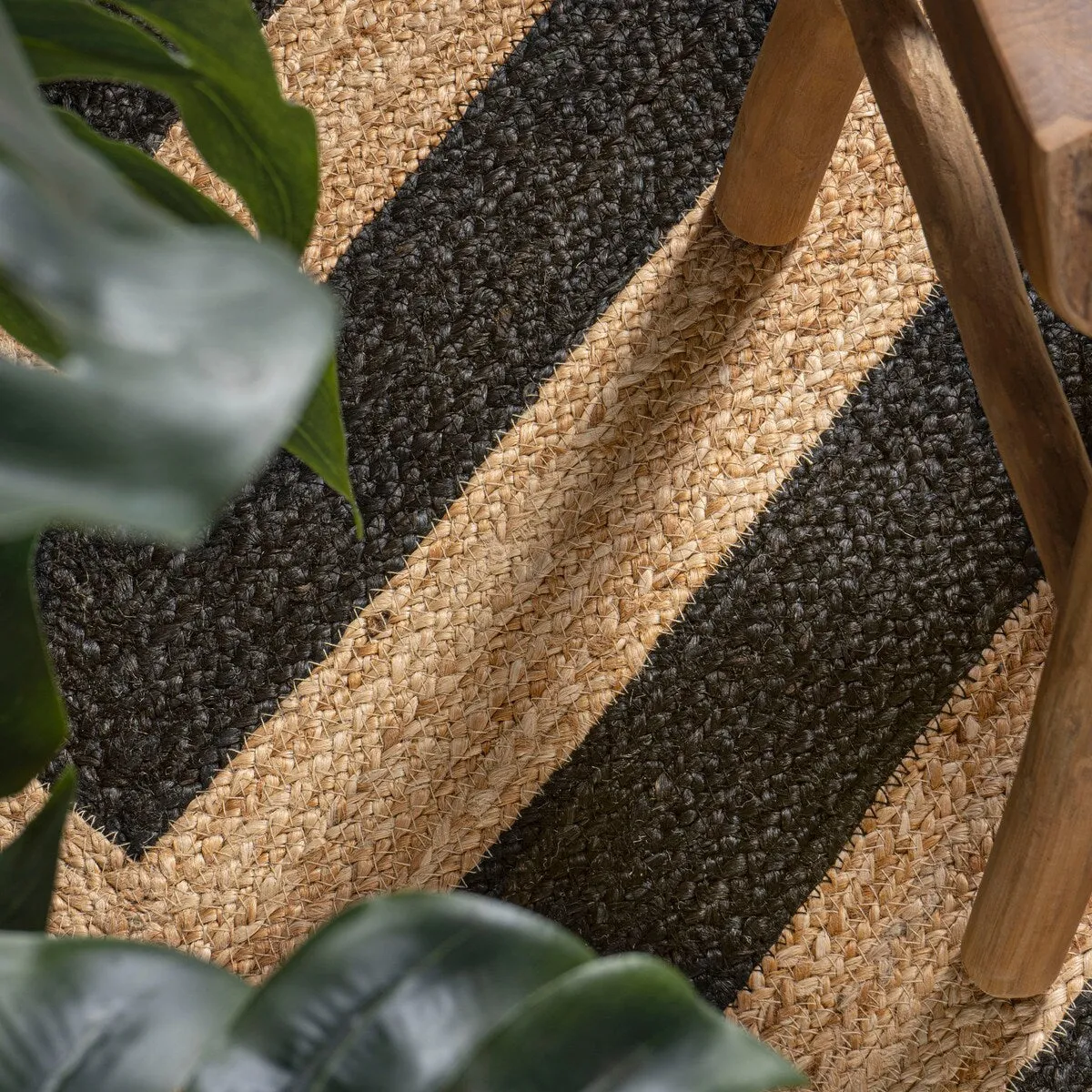 JONATHAN Y Petal Two-Tone Jute Hippy Circle Area Rug