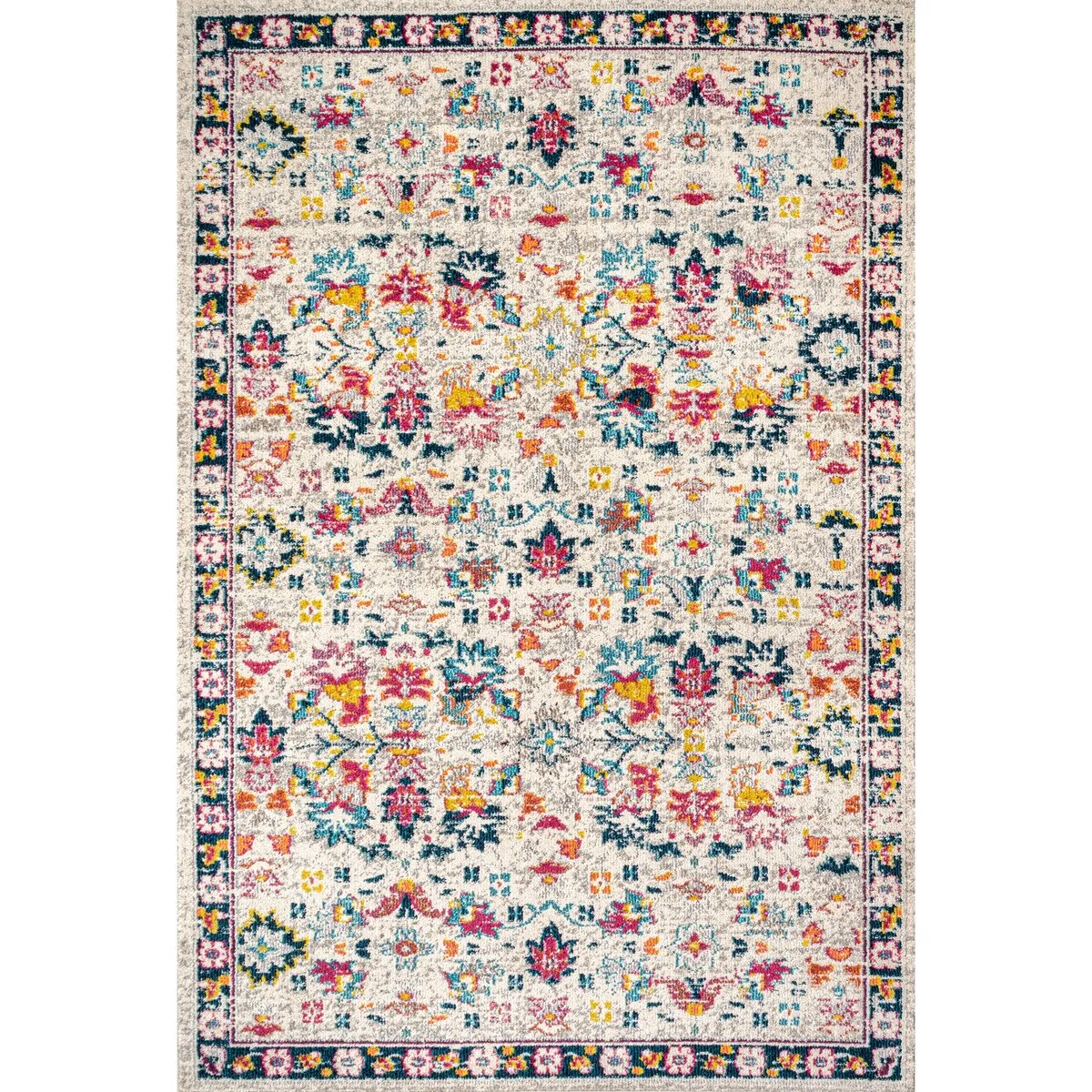 JONATHAN Y Traditional Persian Boho Floral Area Rug