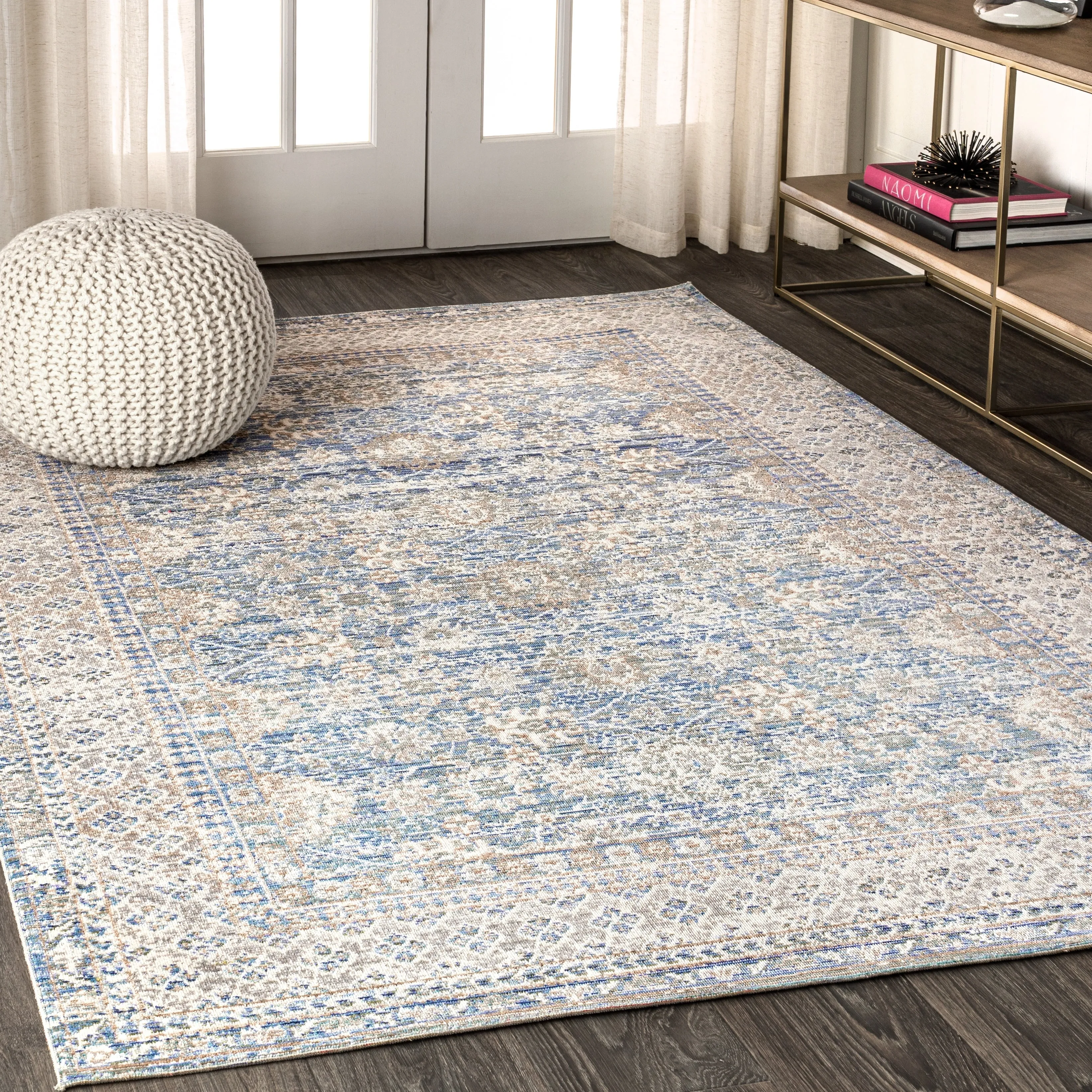 JONATHAN Y Xlendi English Country Argyle Area Rug