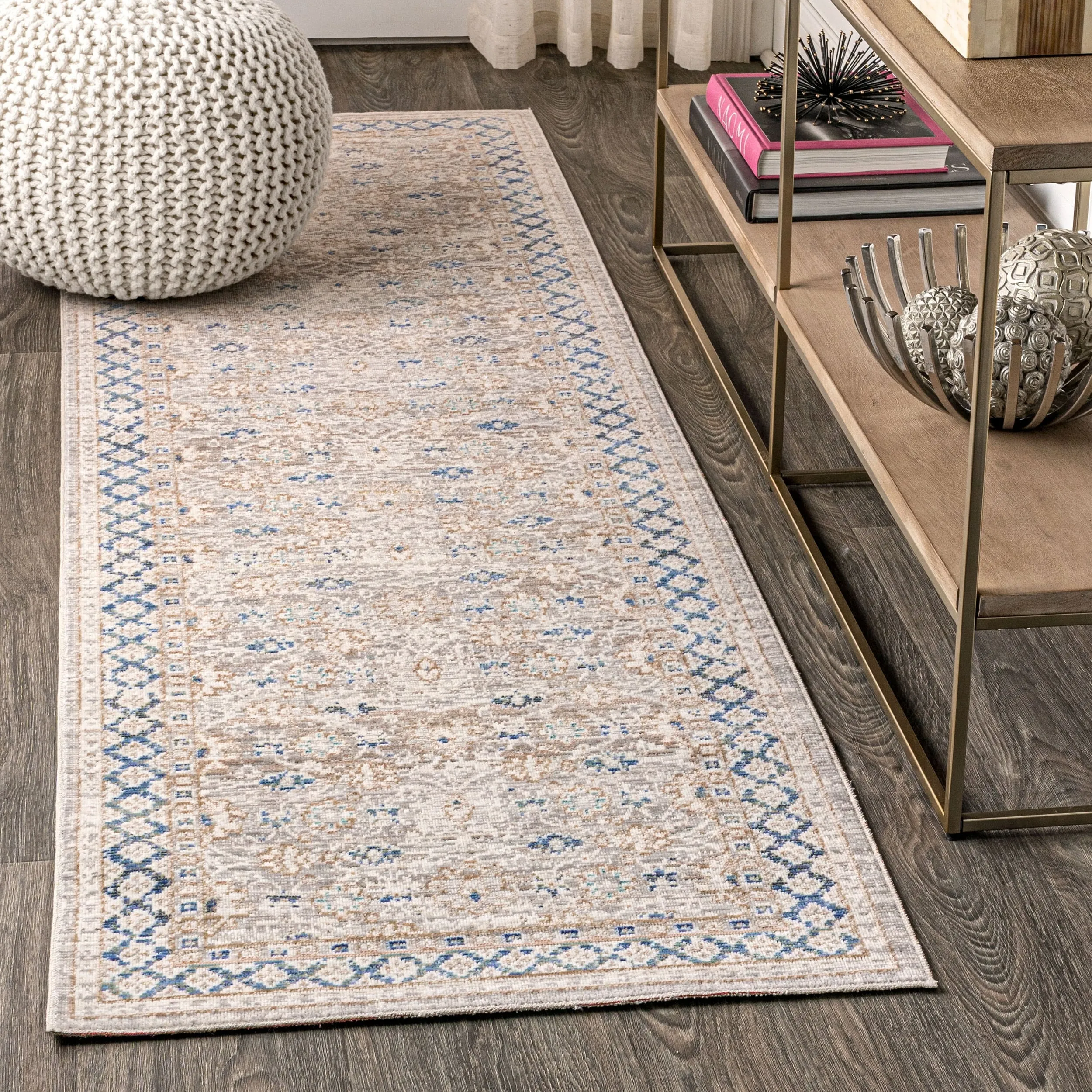 JONATHAN Y Xlendi English Country Argyle Area Rug