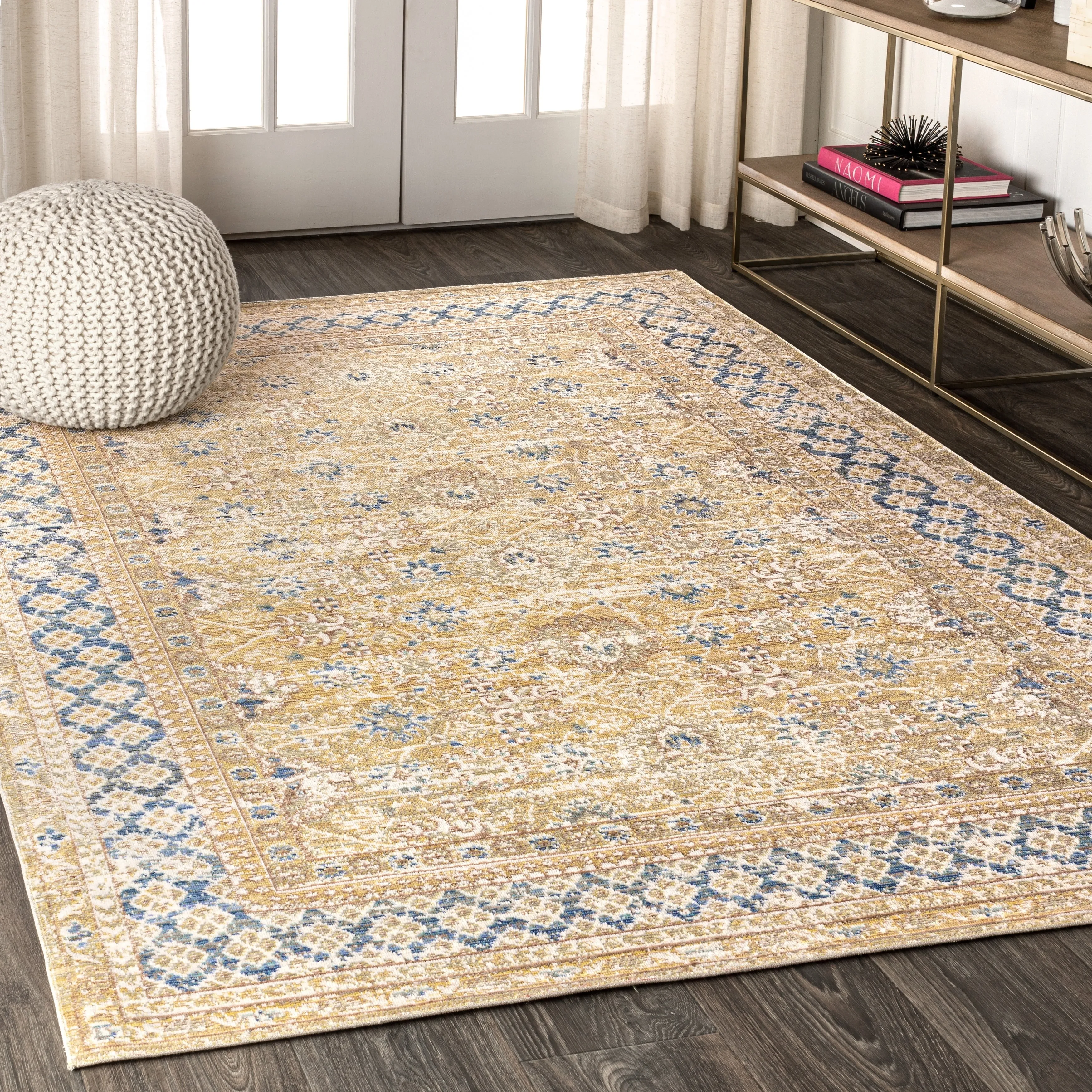 JONATHAN Y Xlendi English Country Argyle Area Rug