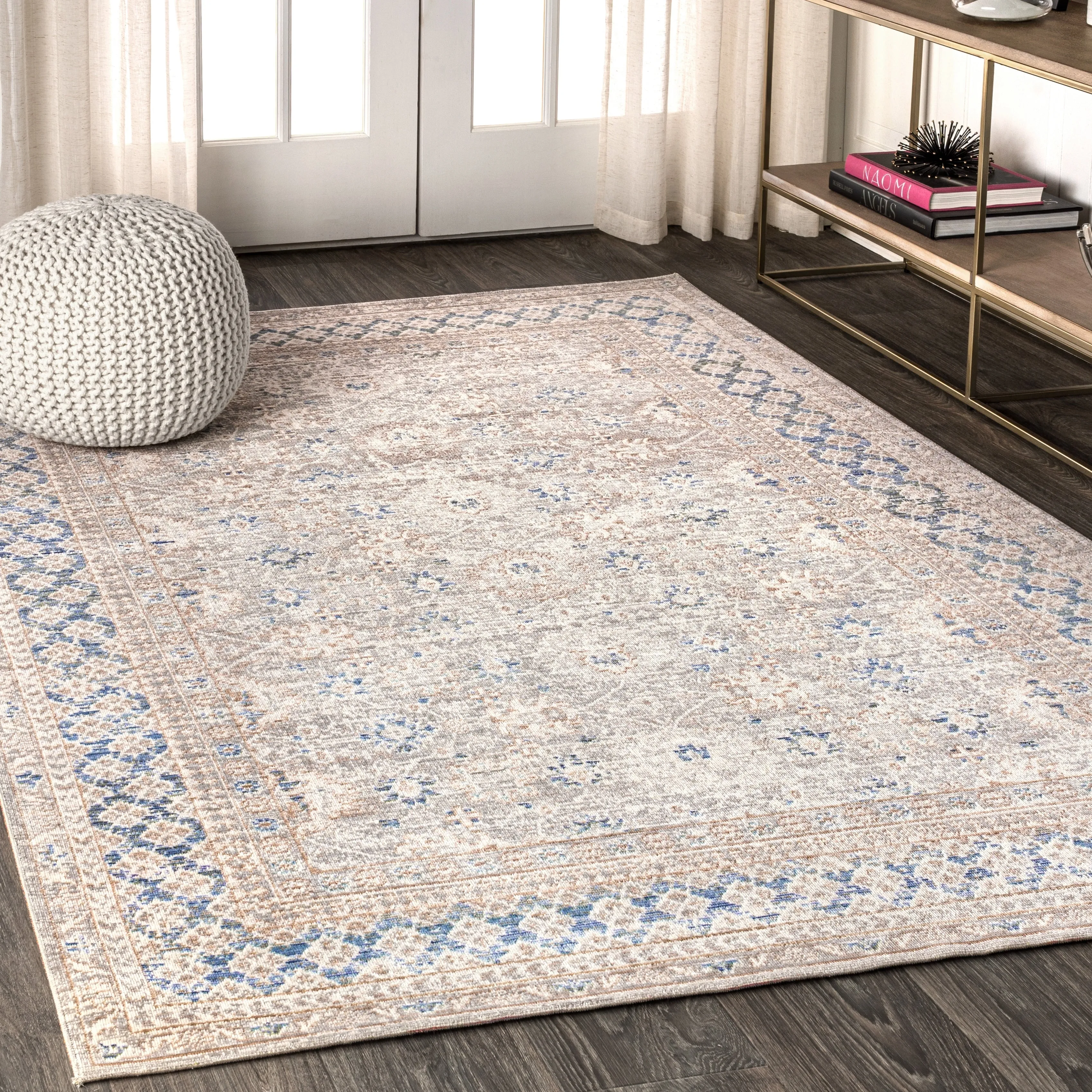 JONATHAN Y Xlendi English Country Argyle Area Rug